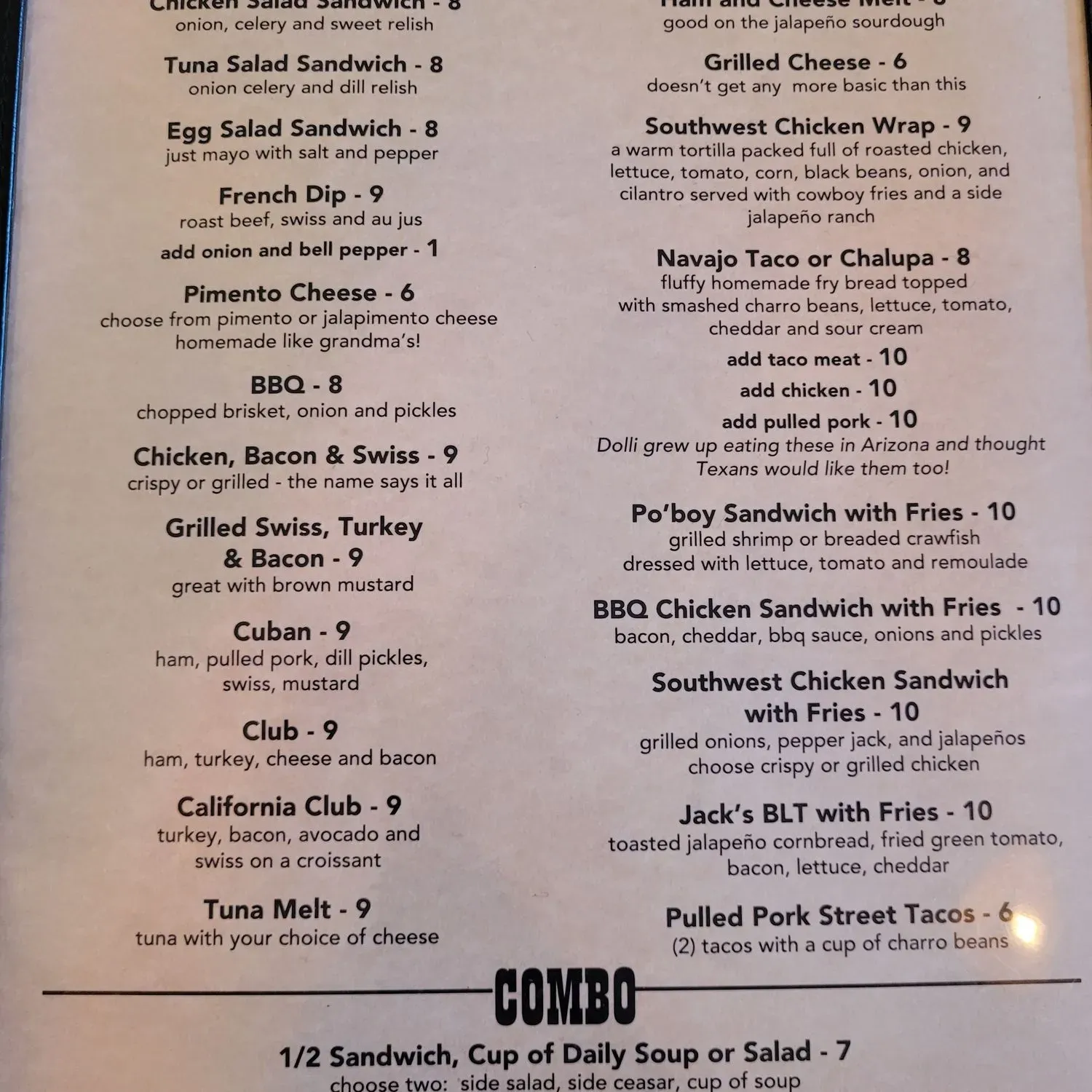 Menu 1