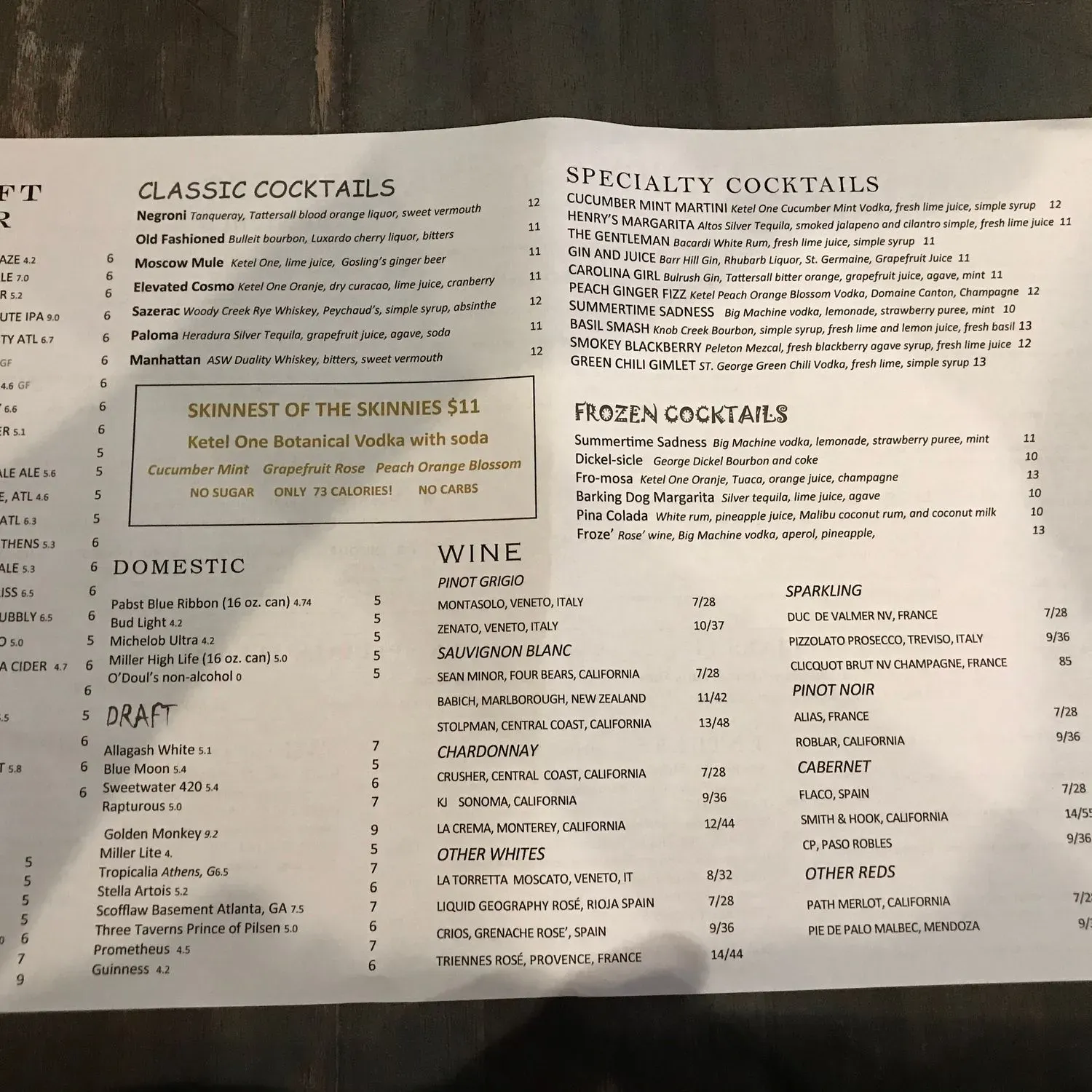 Menu 1