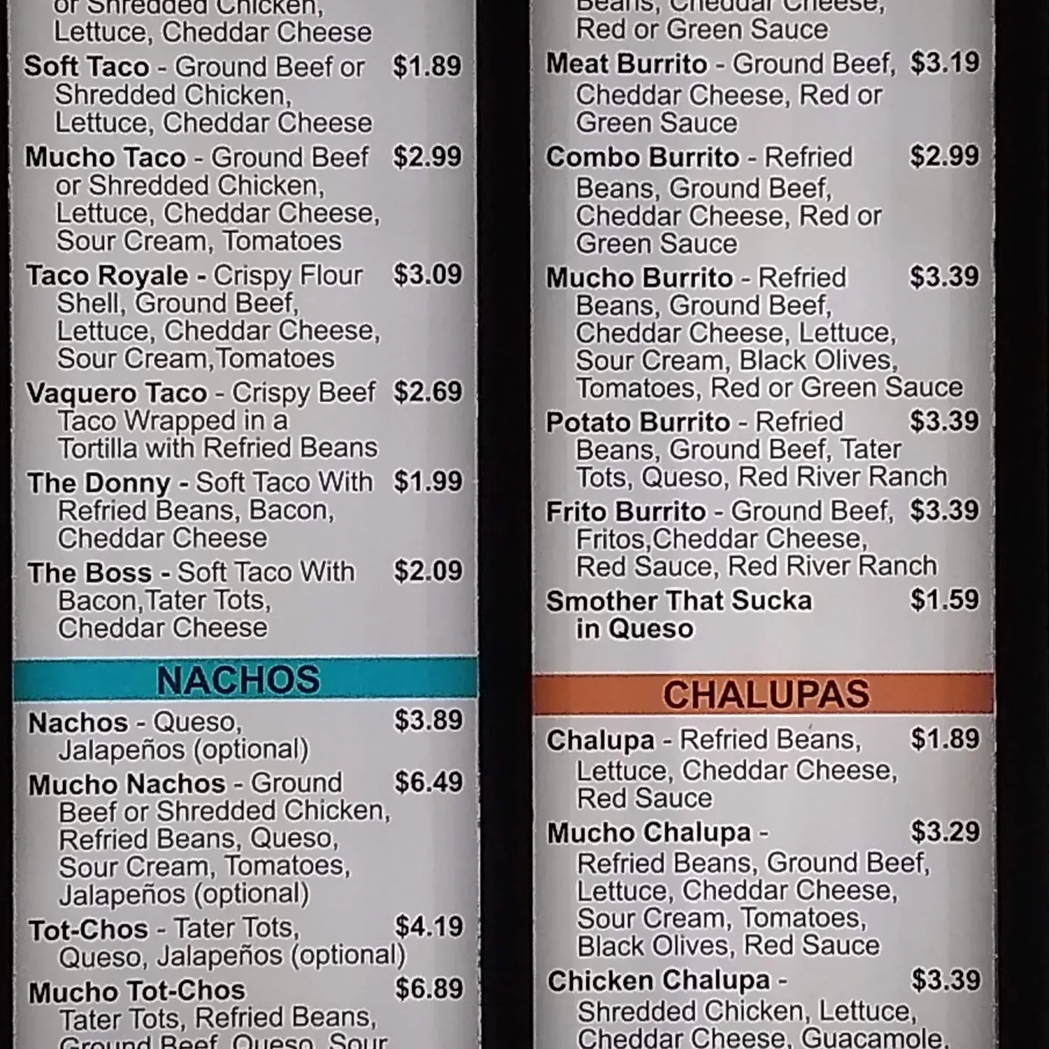 Menu 1