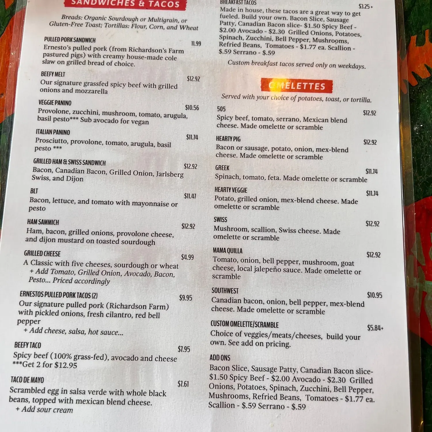 Menu 1