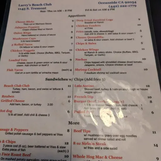 Menu 3