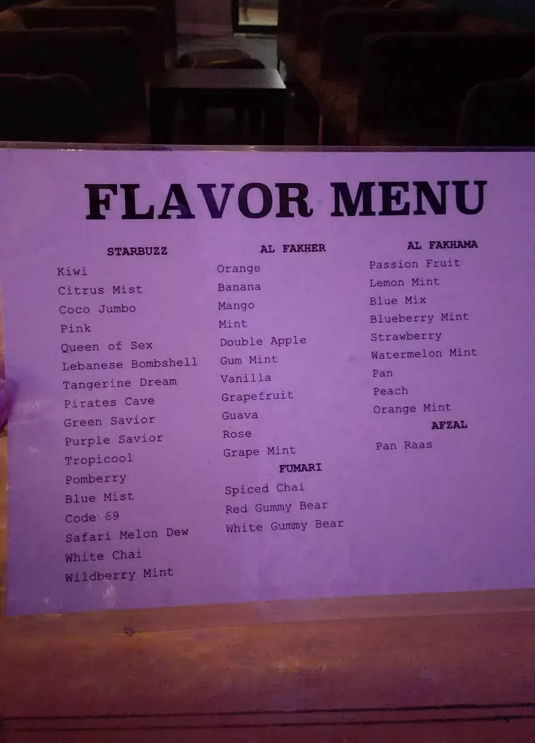 Menu 1