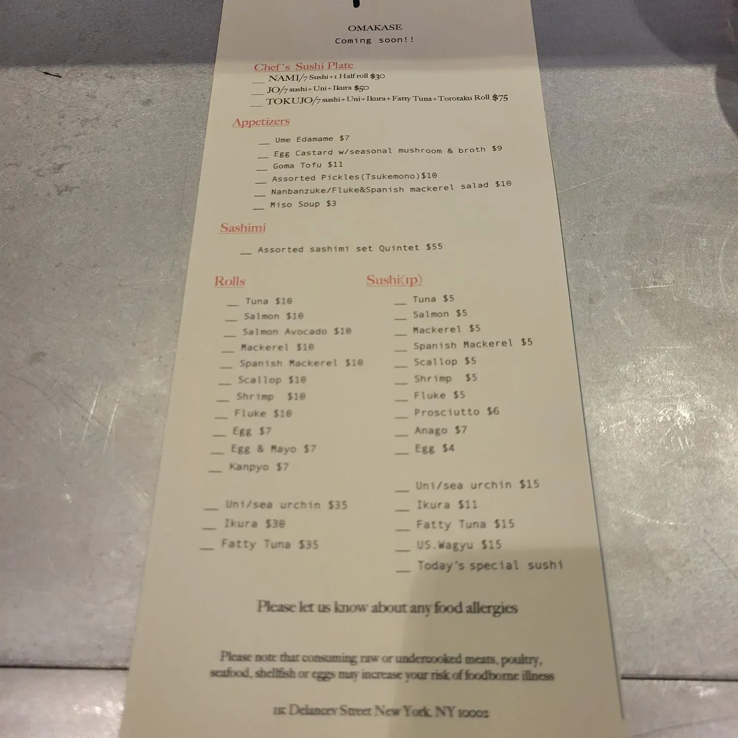 Menu 2