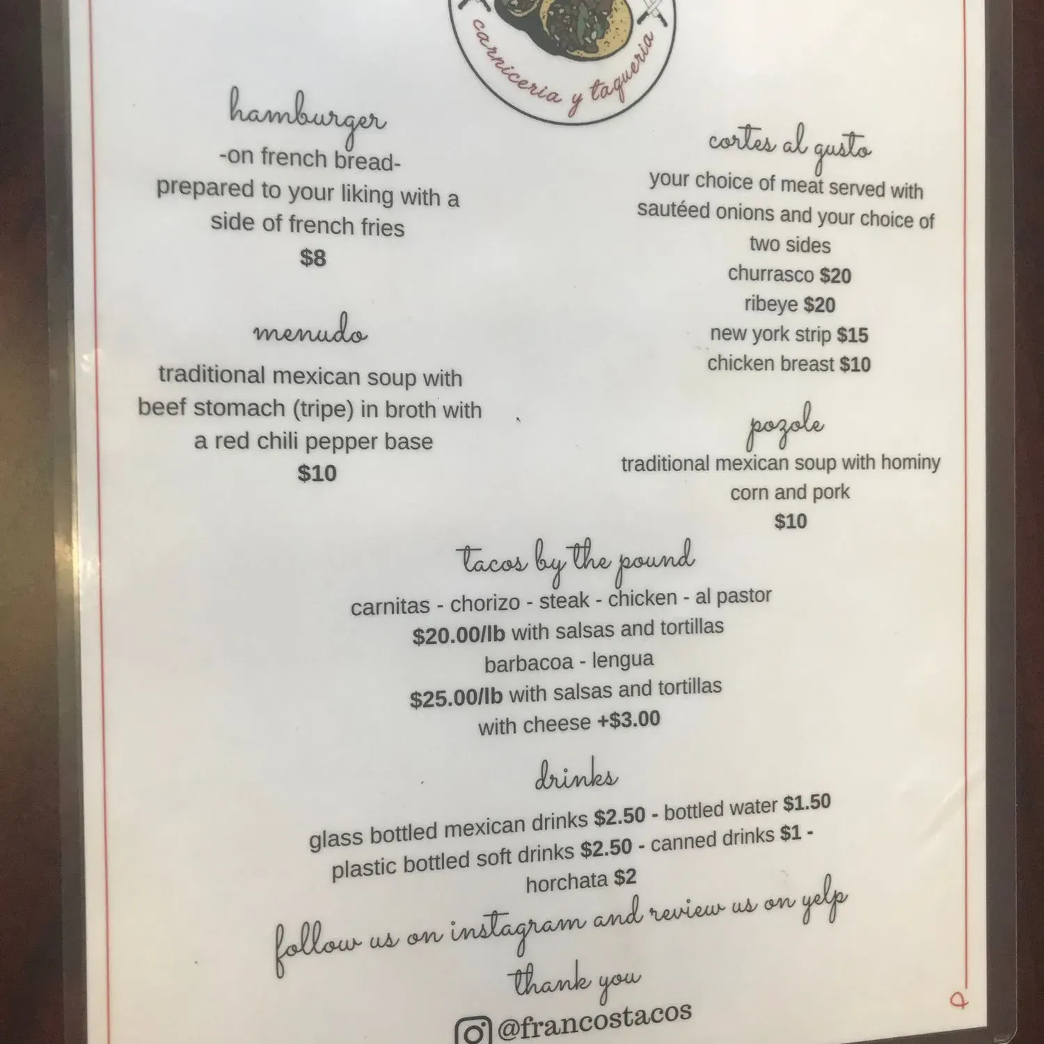 Menu 1