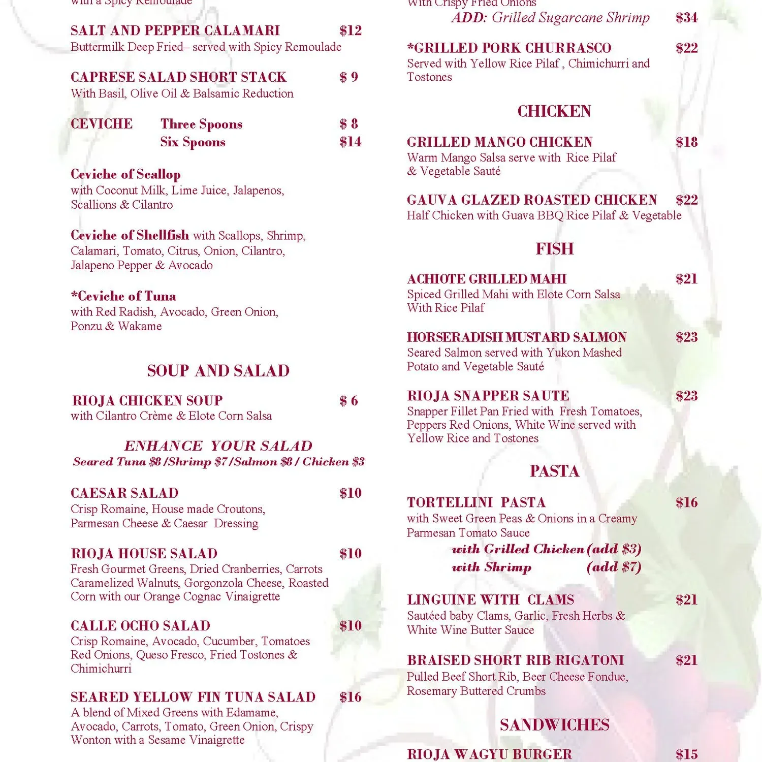 Menu 1