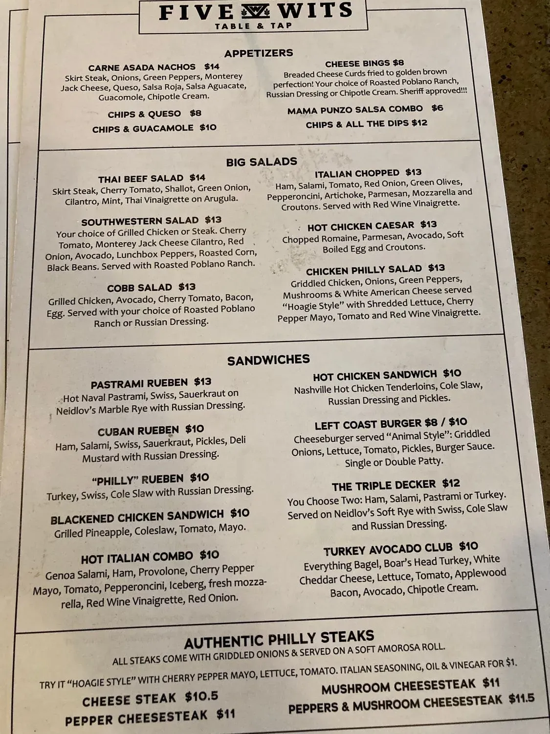 Menu 1