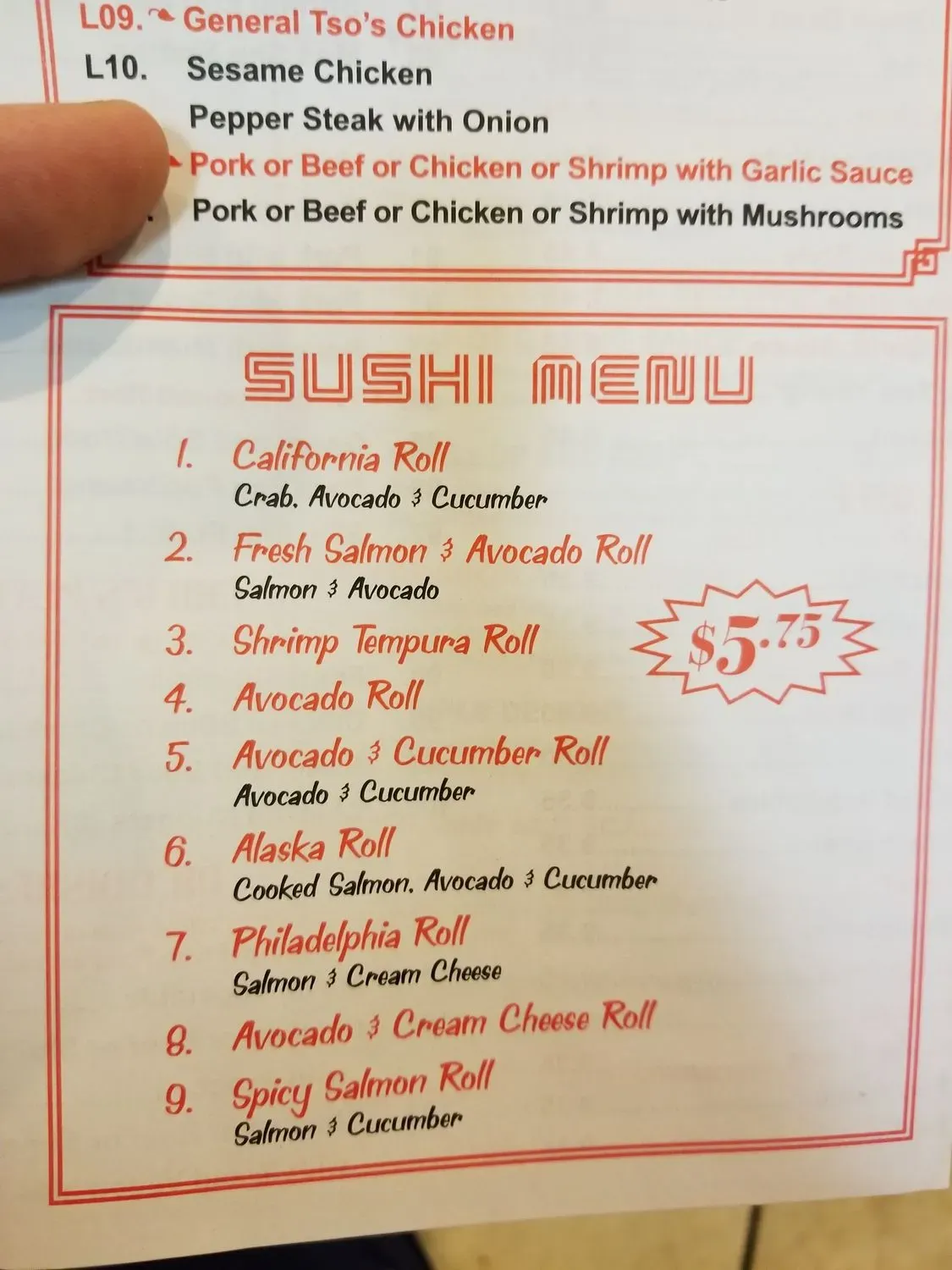 Menu 5