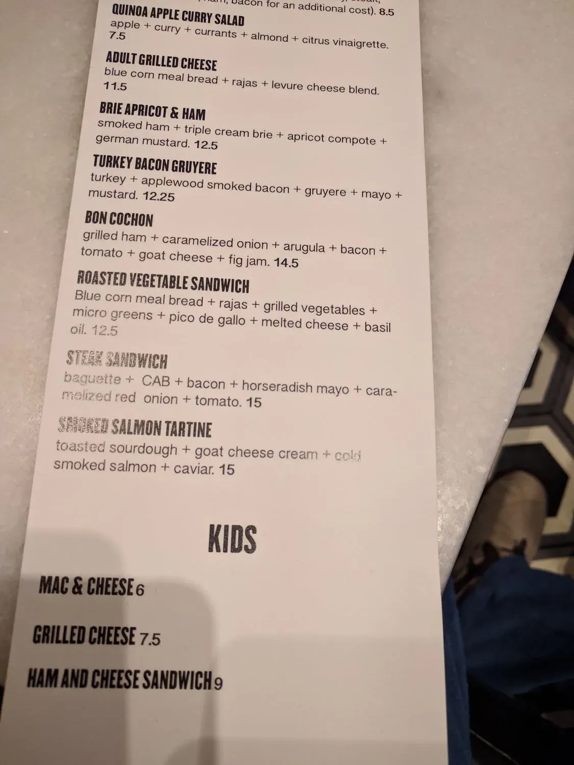 Menu 5