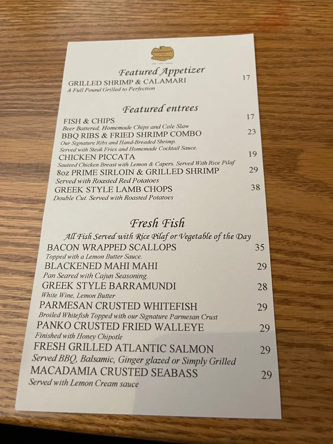 Menu 1