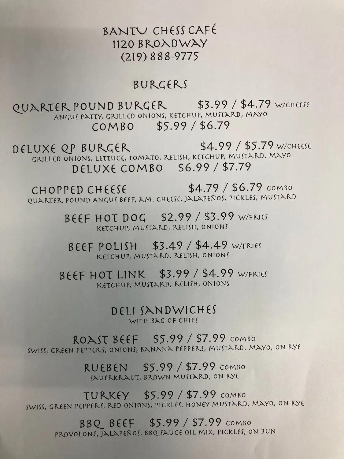 Menu 1