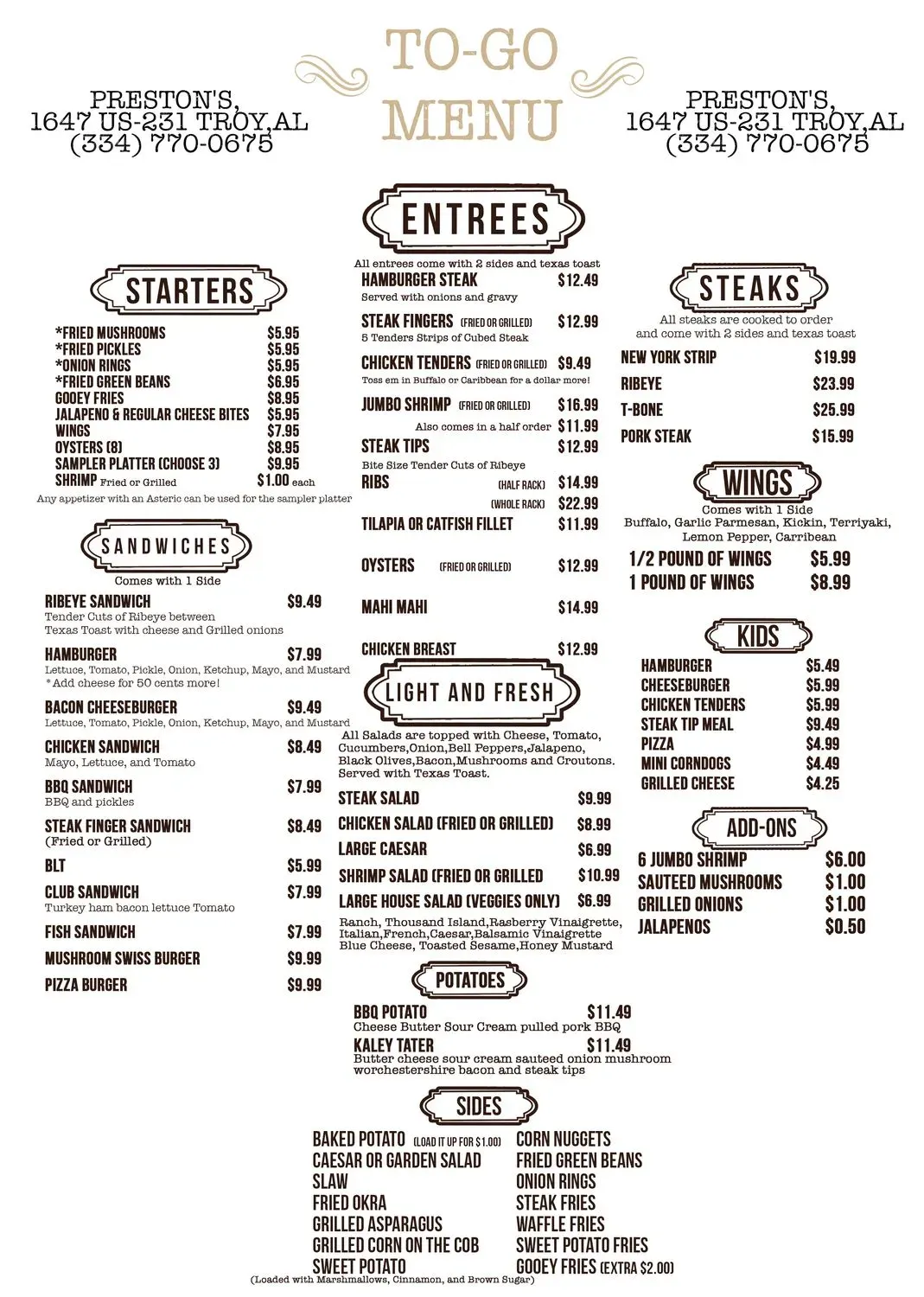 Menu 1