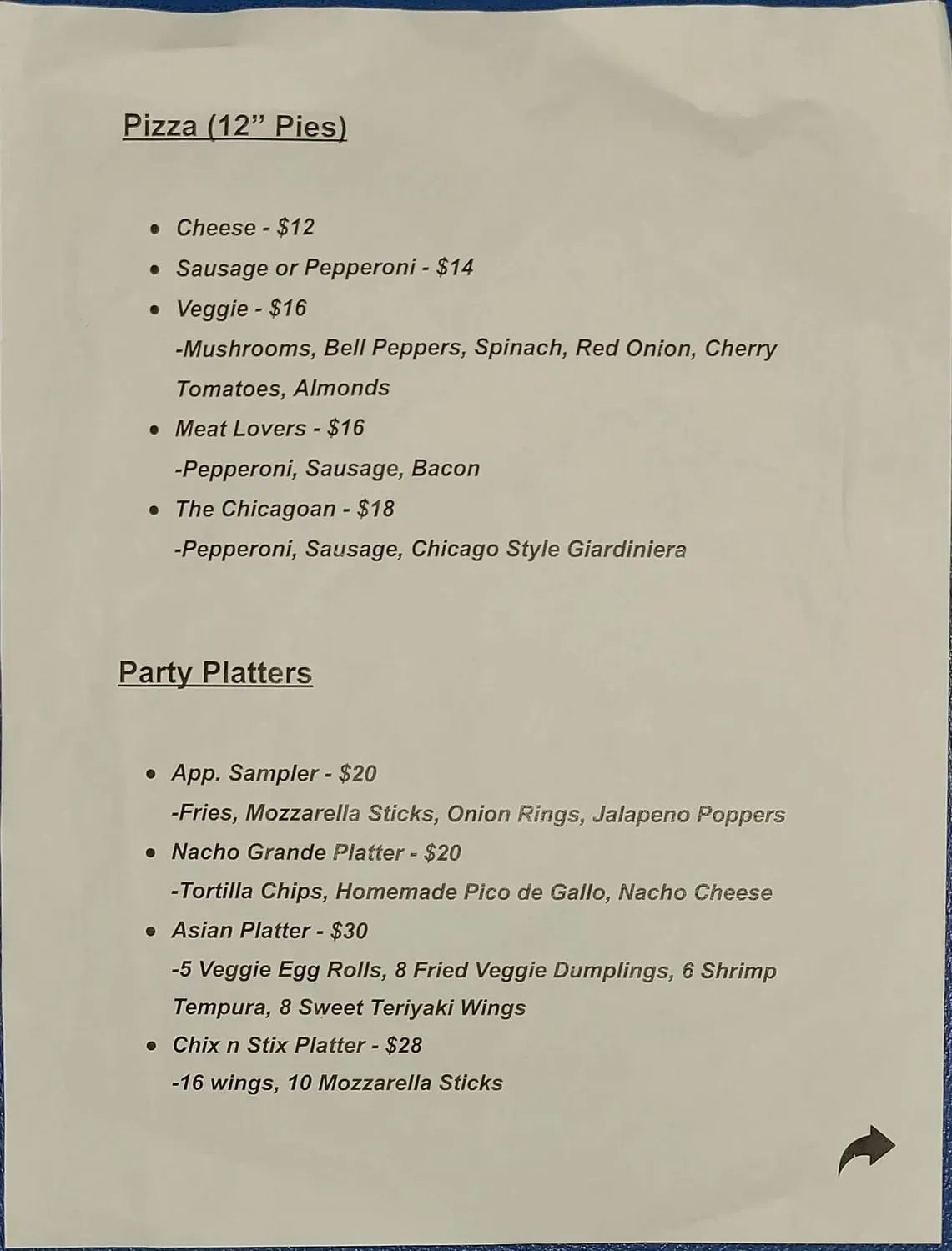 Menu 1