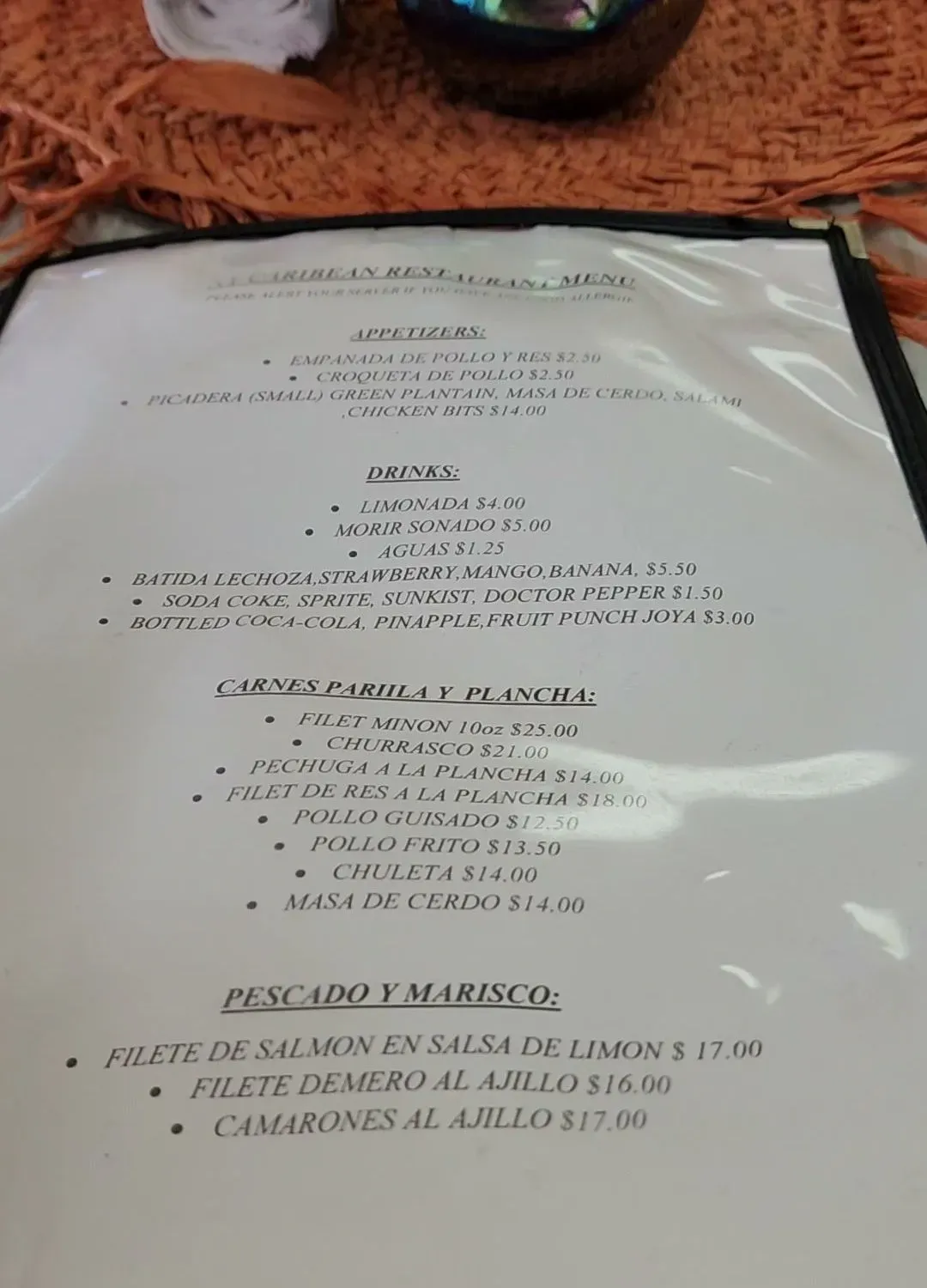 Menu 1