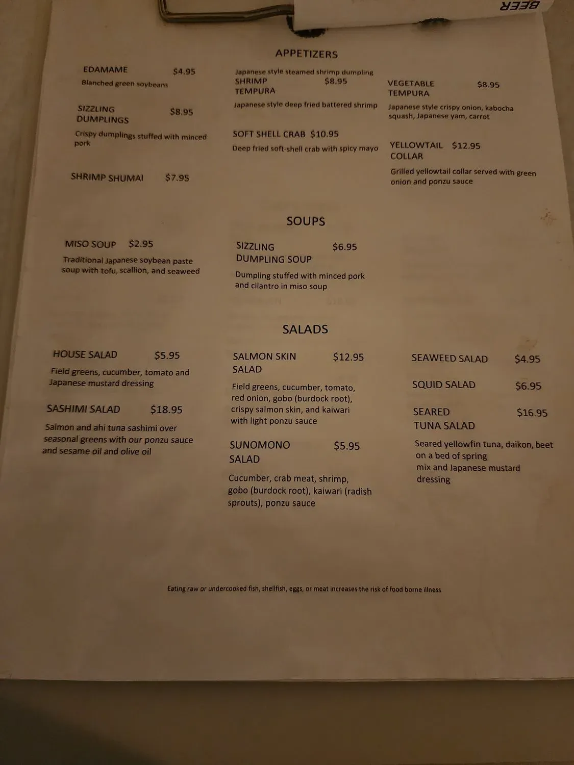 Menu 5