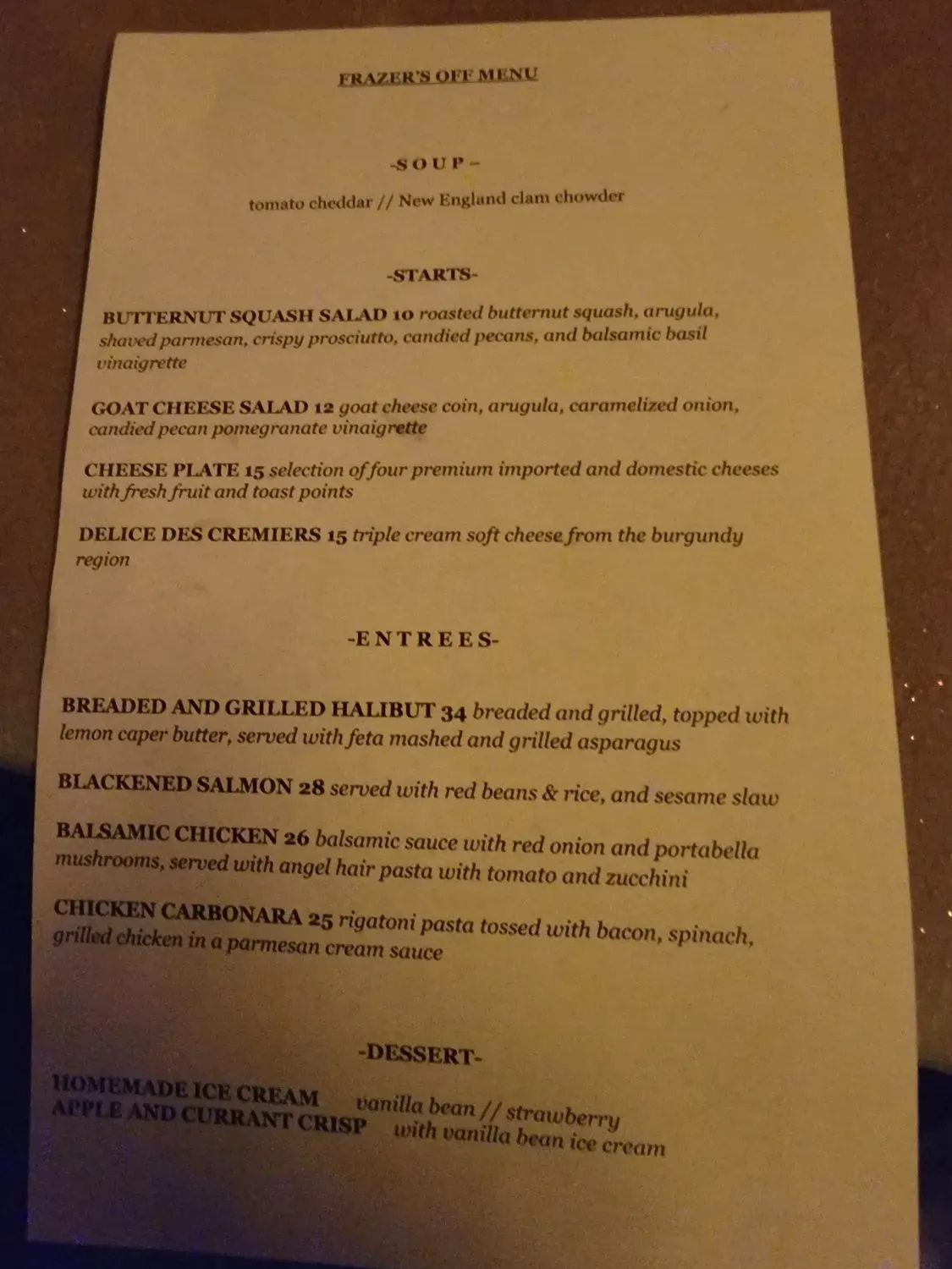 Menu 5