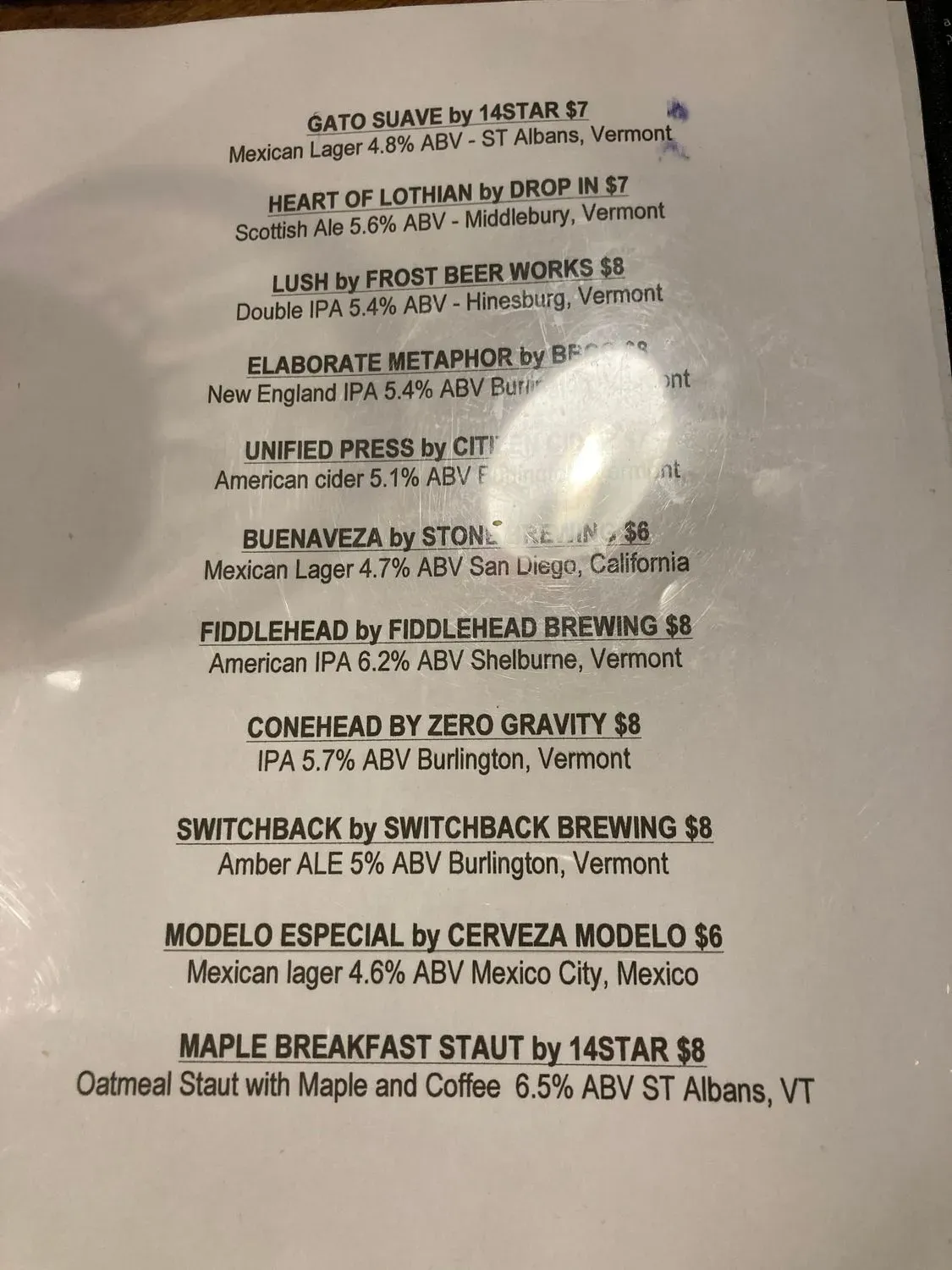 Menu 1