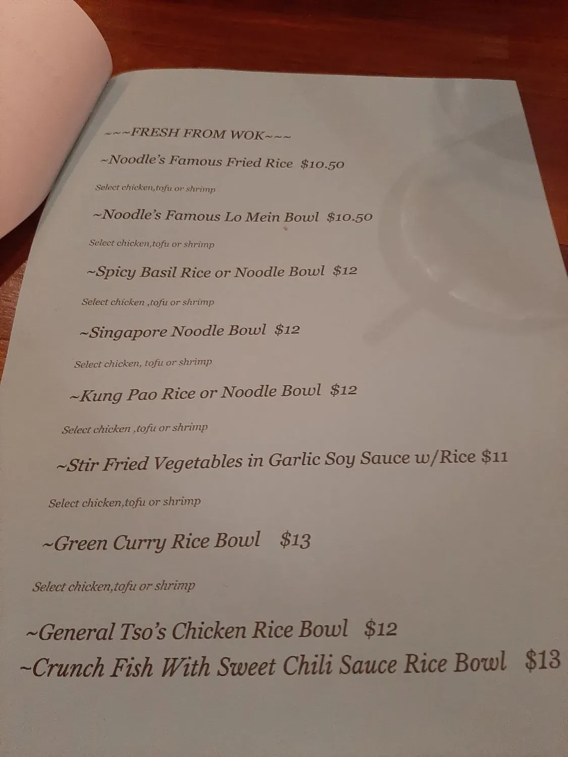 Menu 5