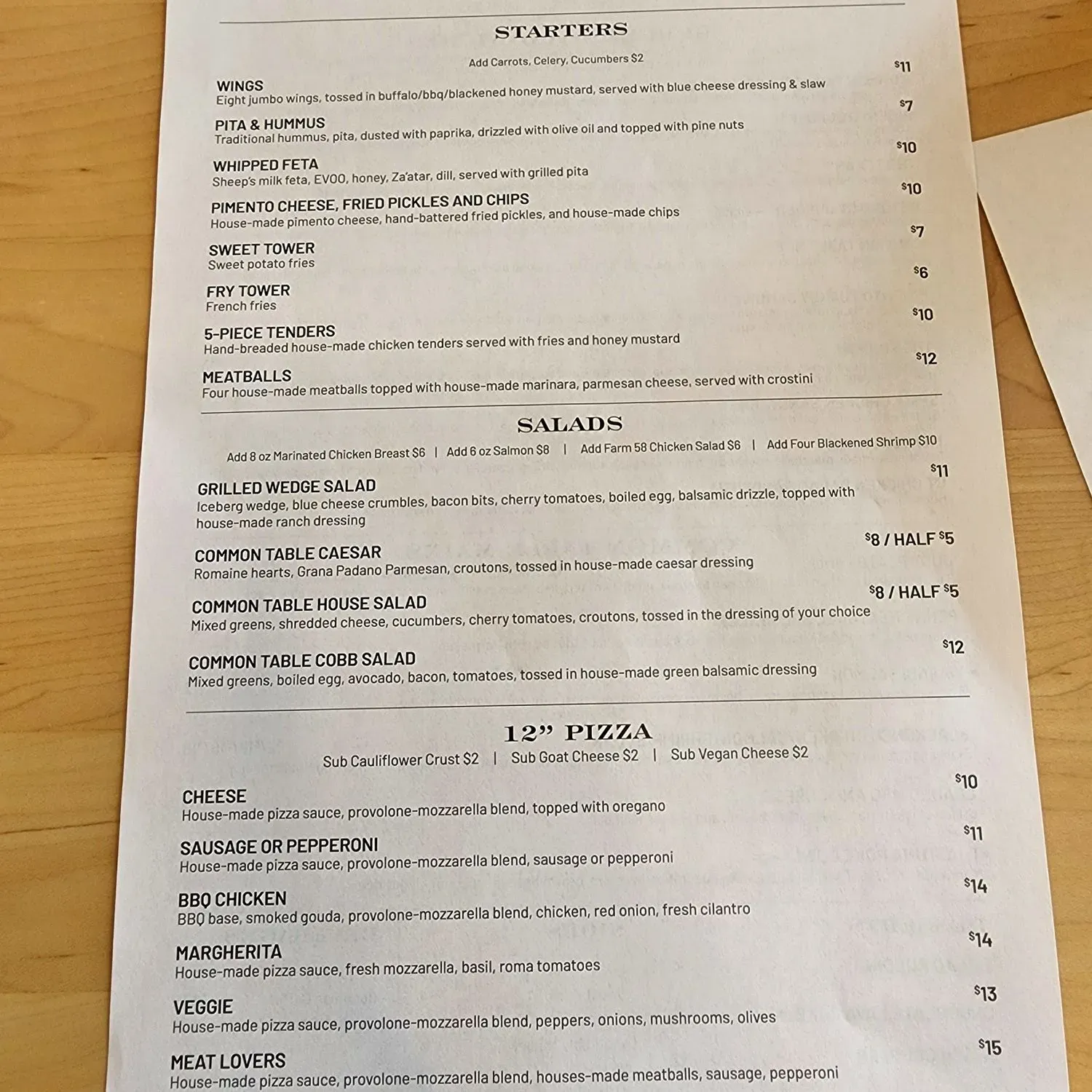 Menu 1