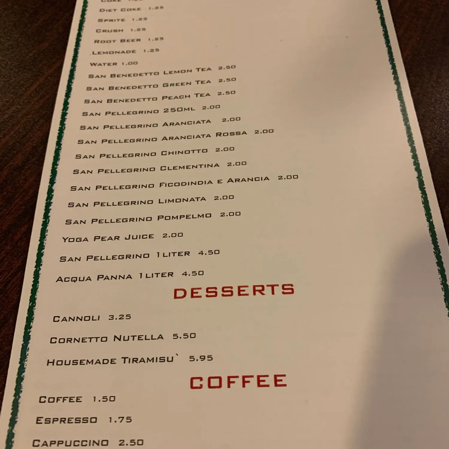 Menu 1