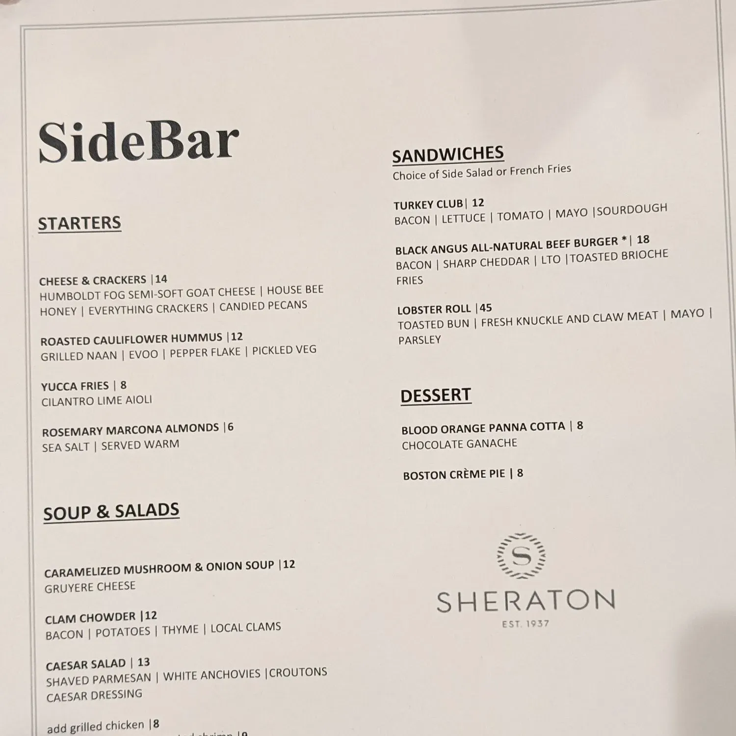 Menu 1