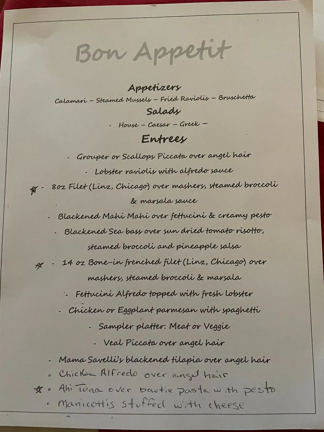 Menu 1