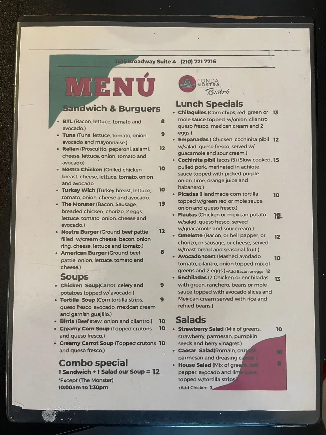 Menu 1