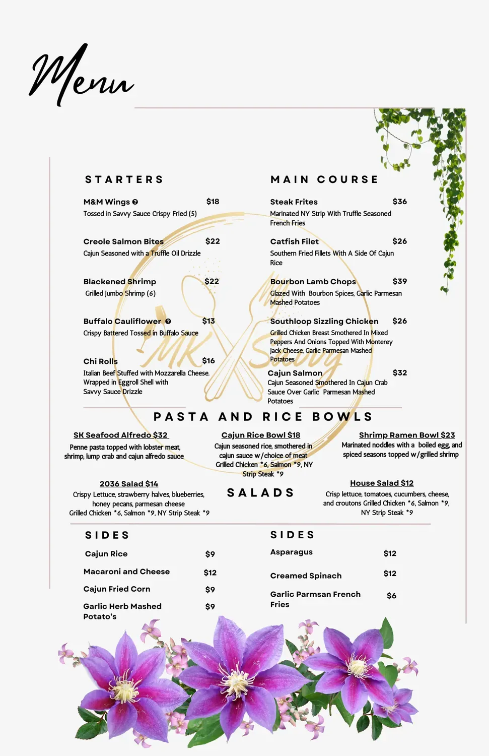 Menu 1