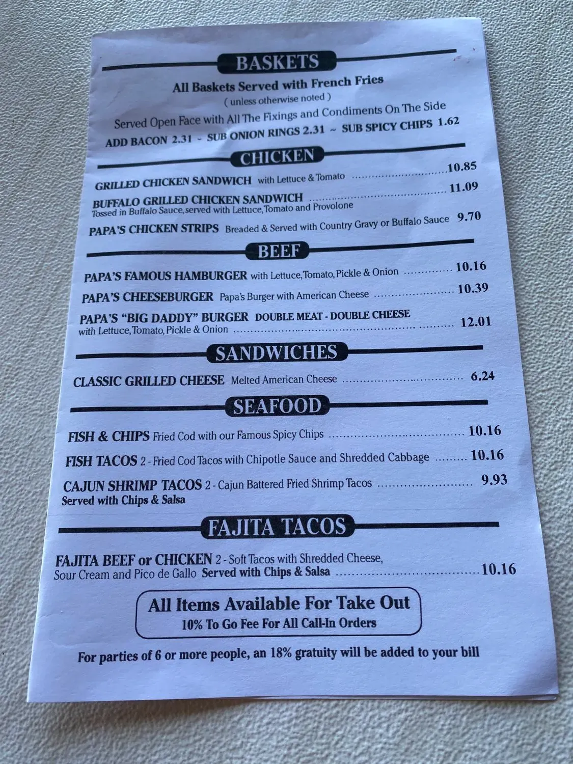 Menu 1