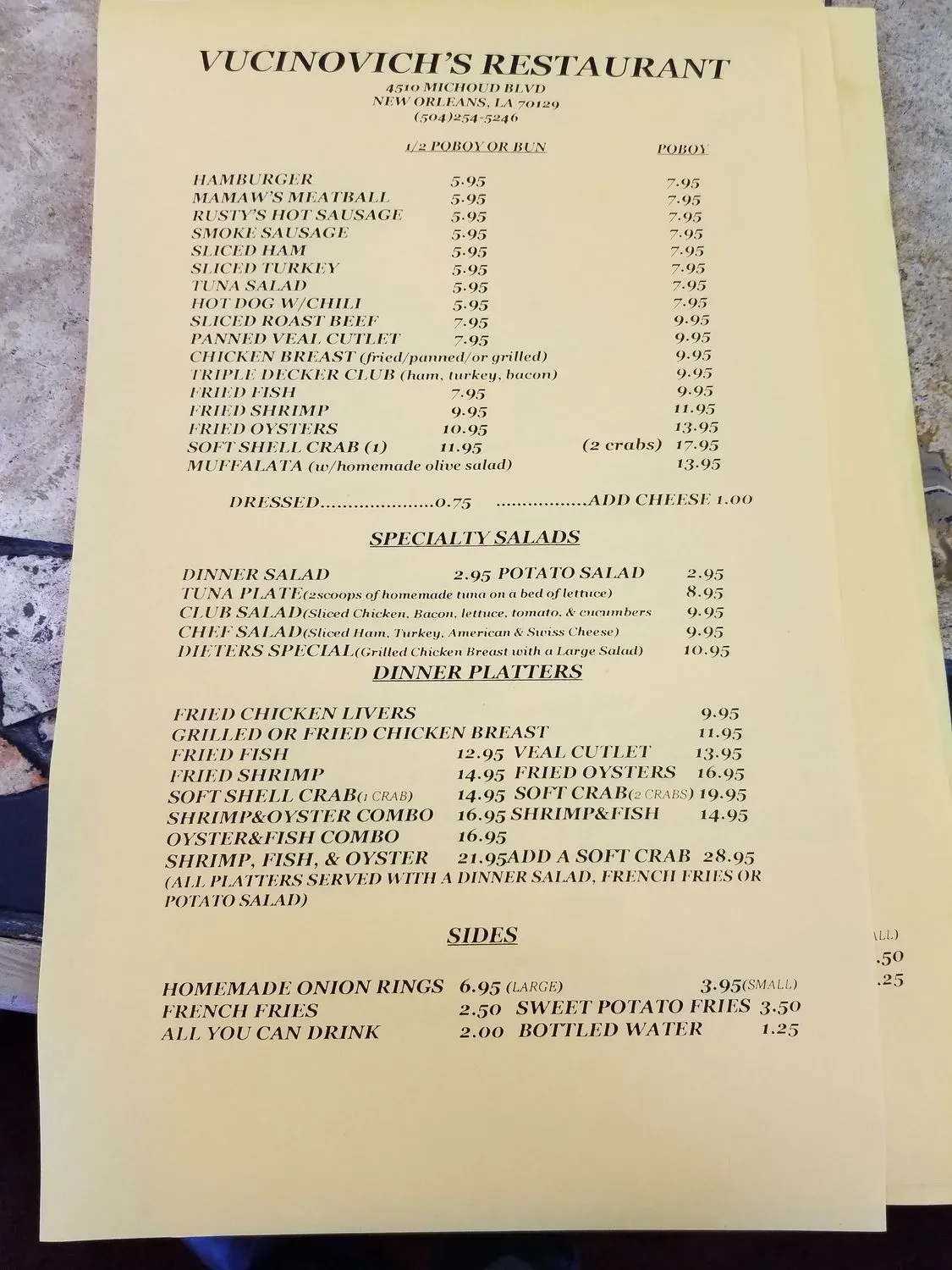 Menu 1