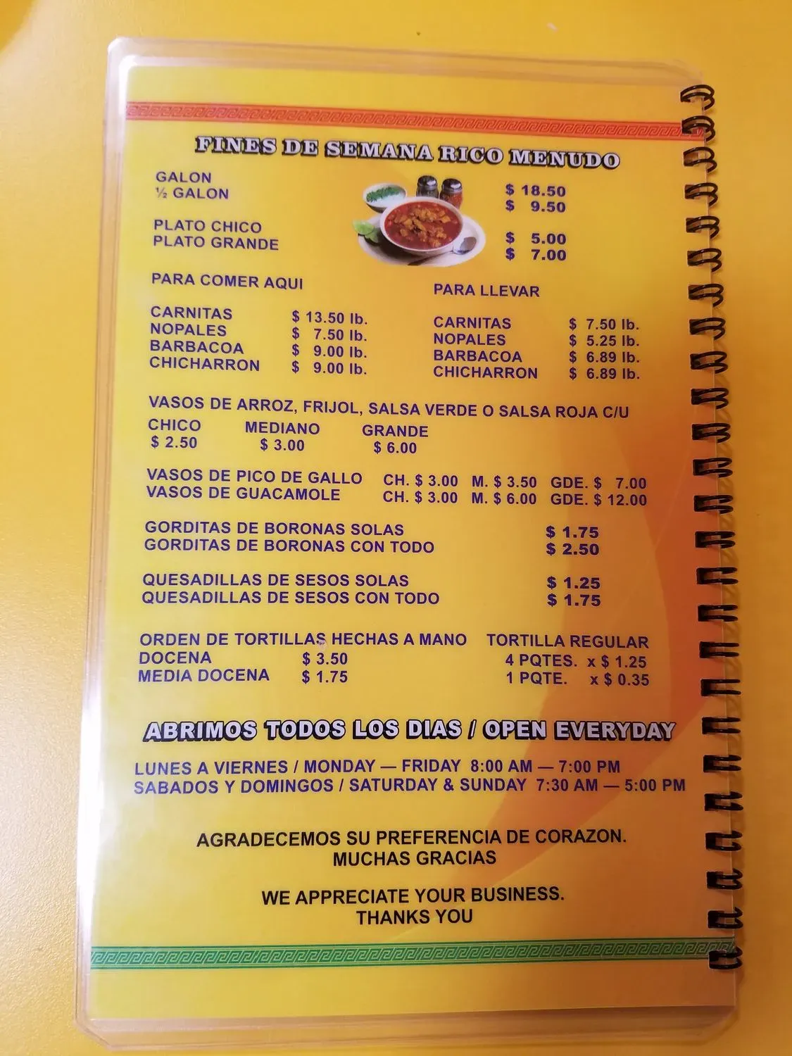 Menu 1