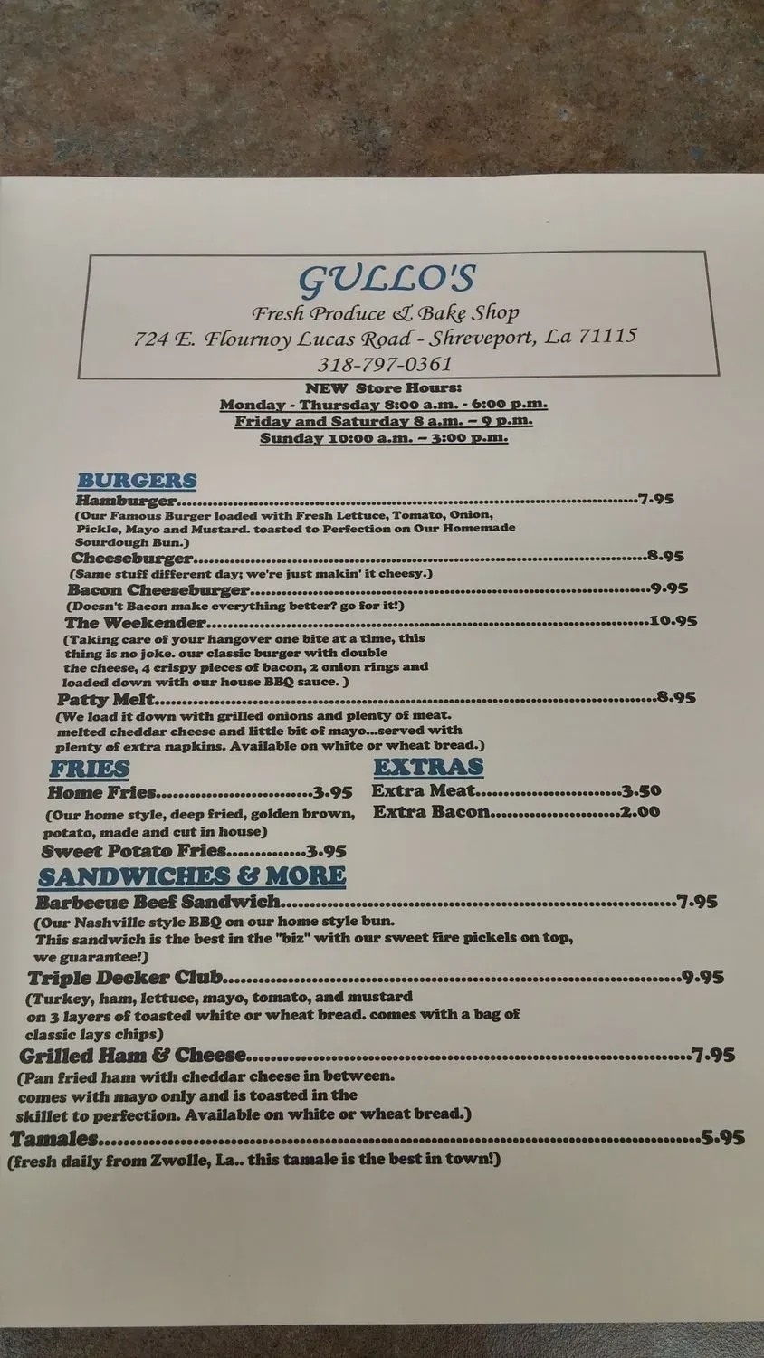 Menu 1