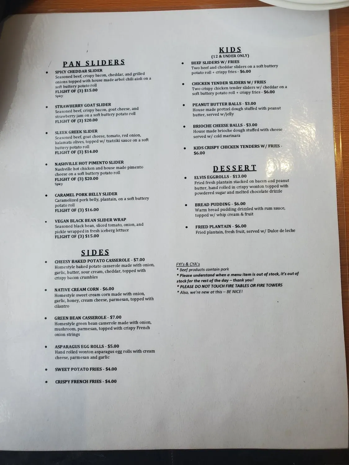 Menu 5