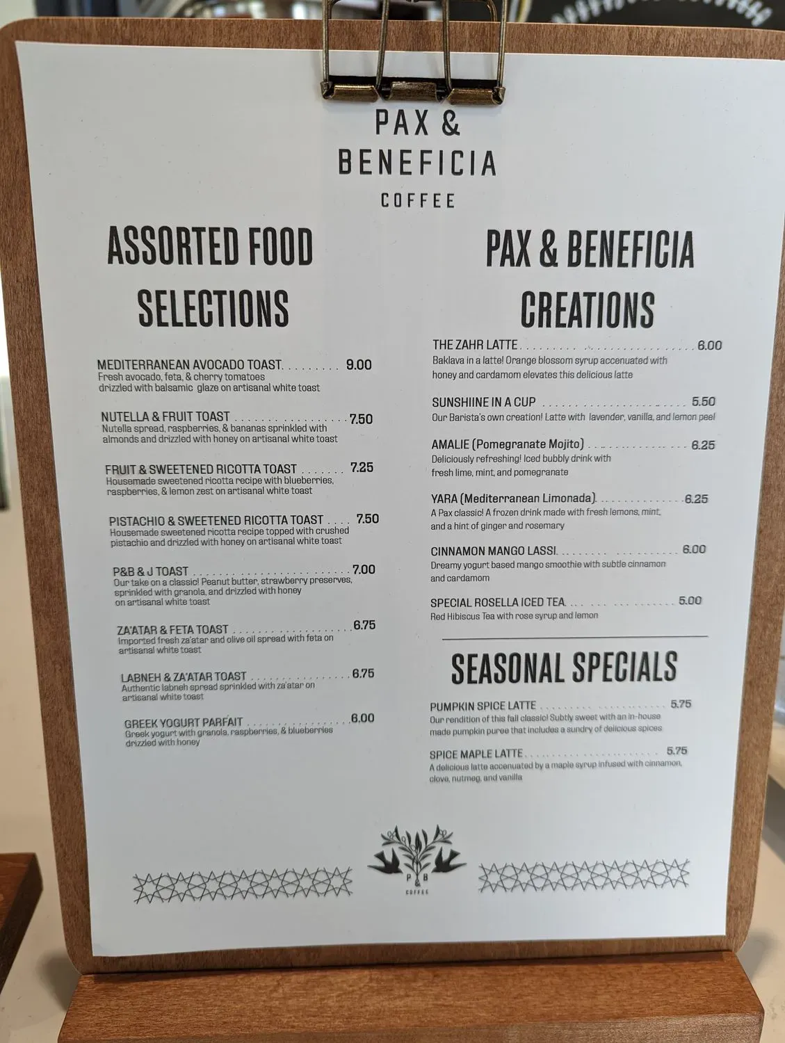 Menu 1