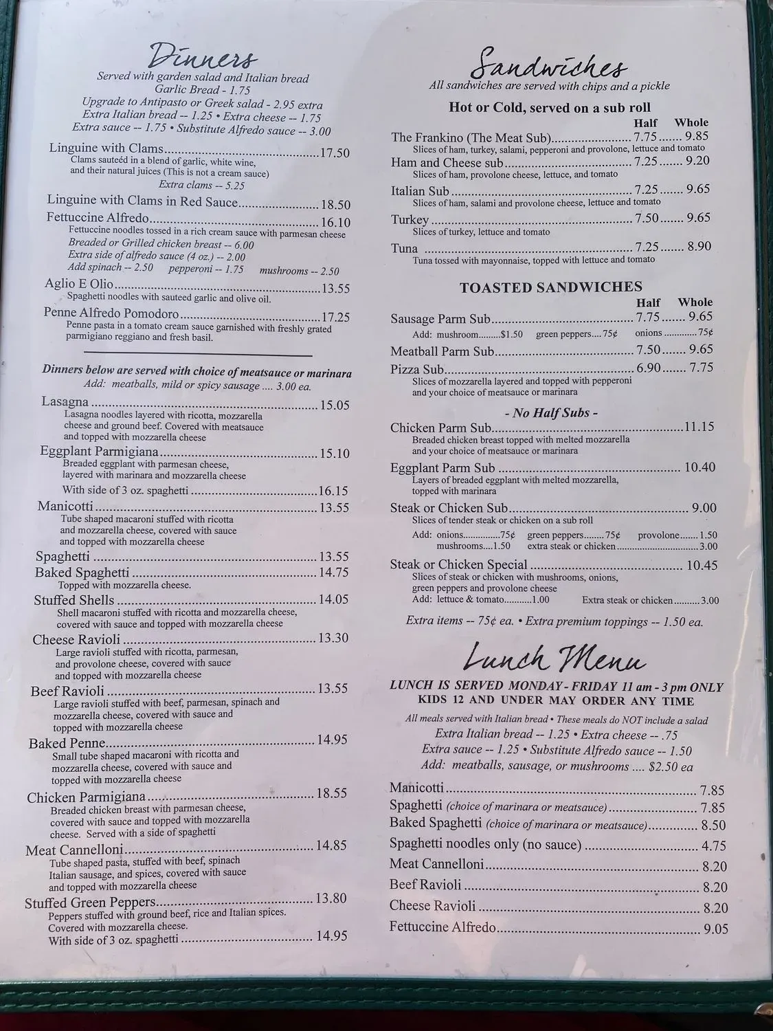 Menu 1