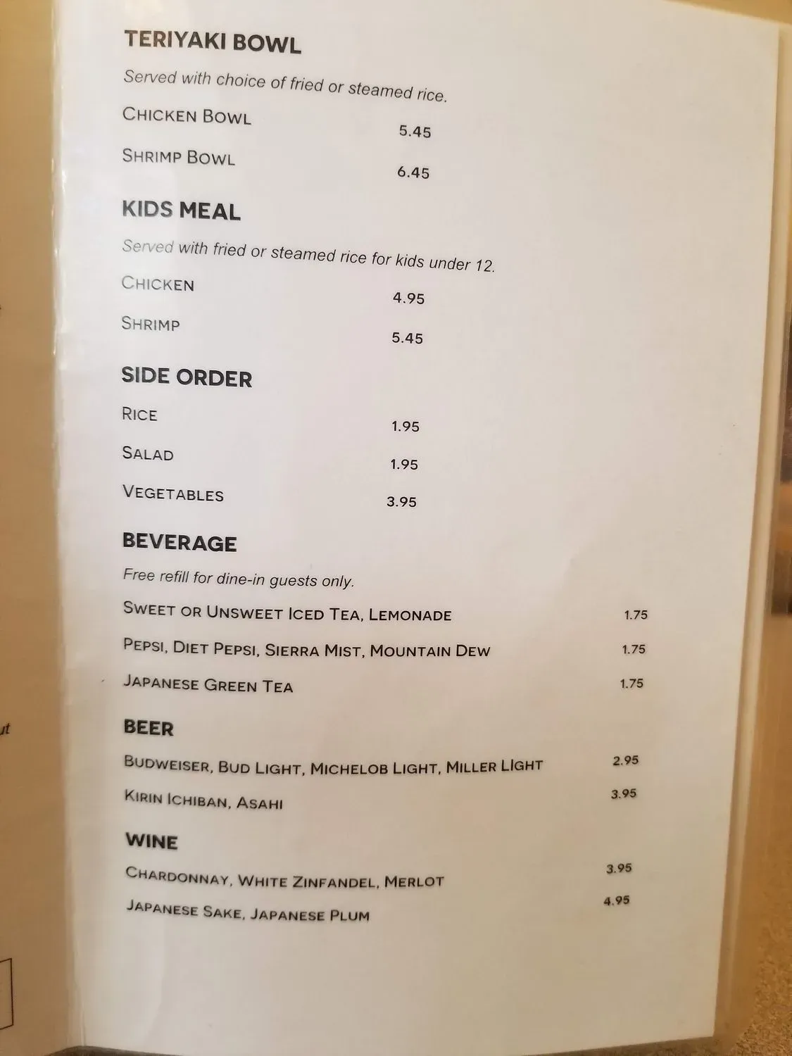 Menu 2