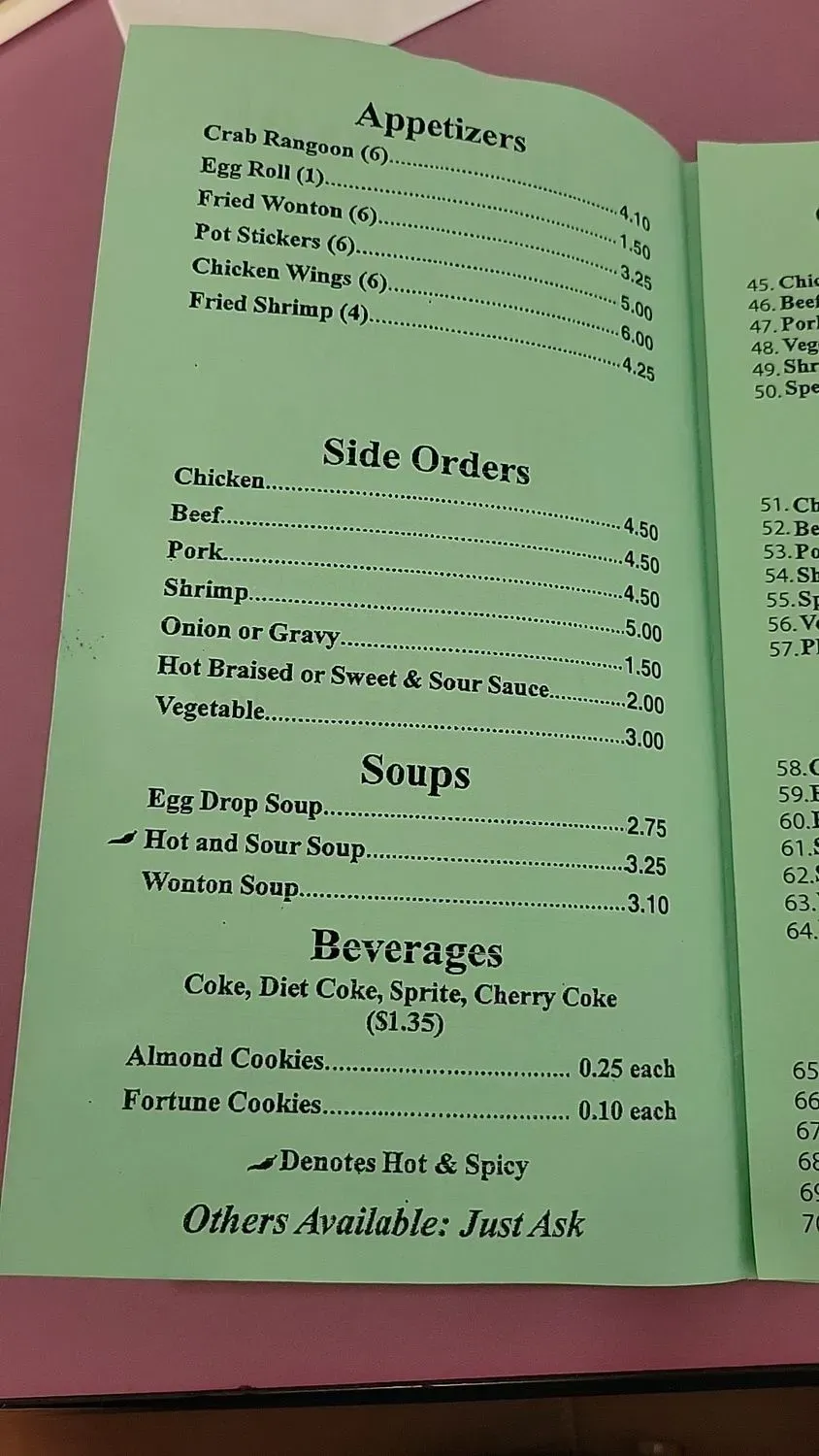 Menu 1