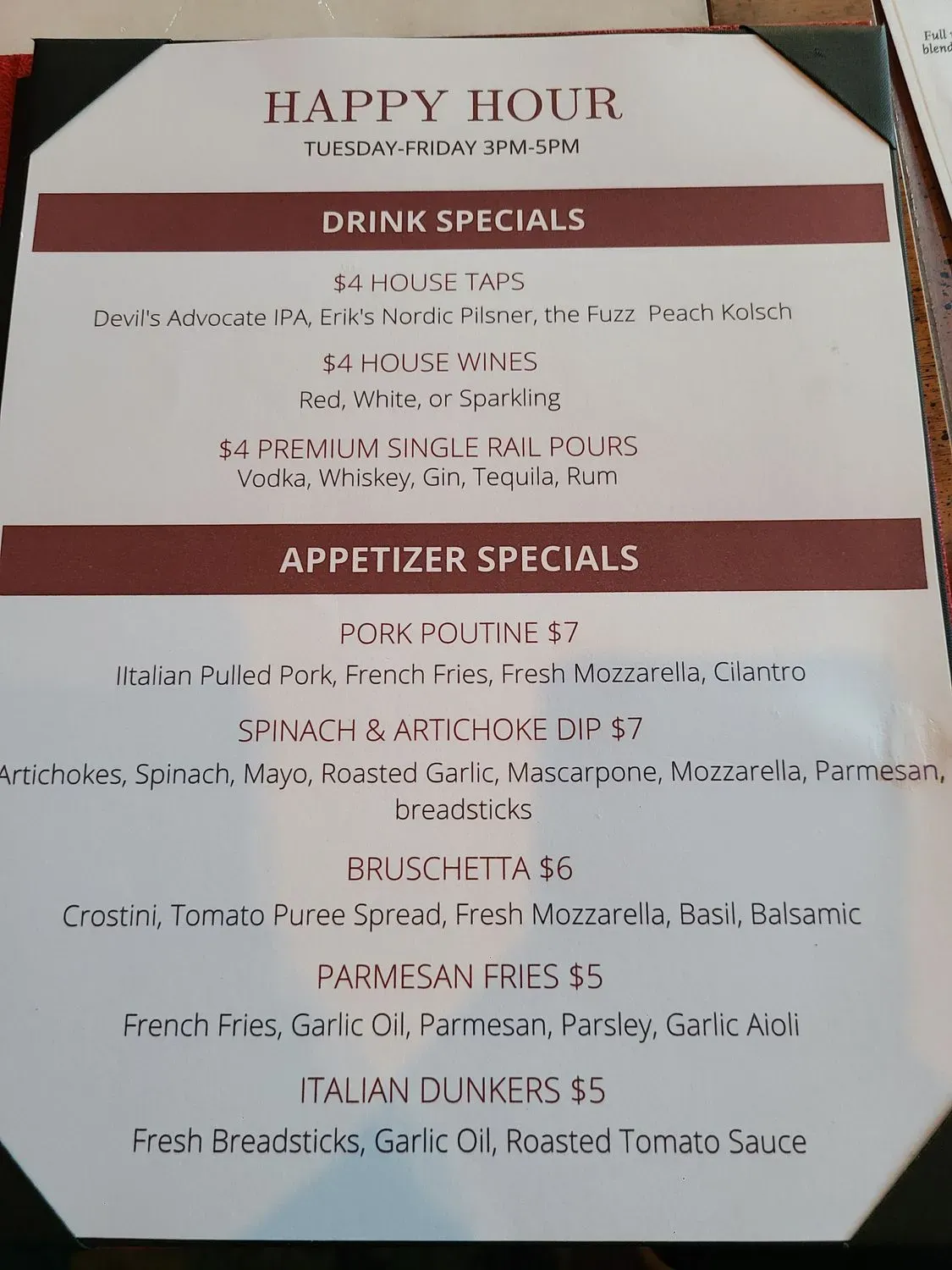 Menu 4