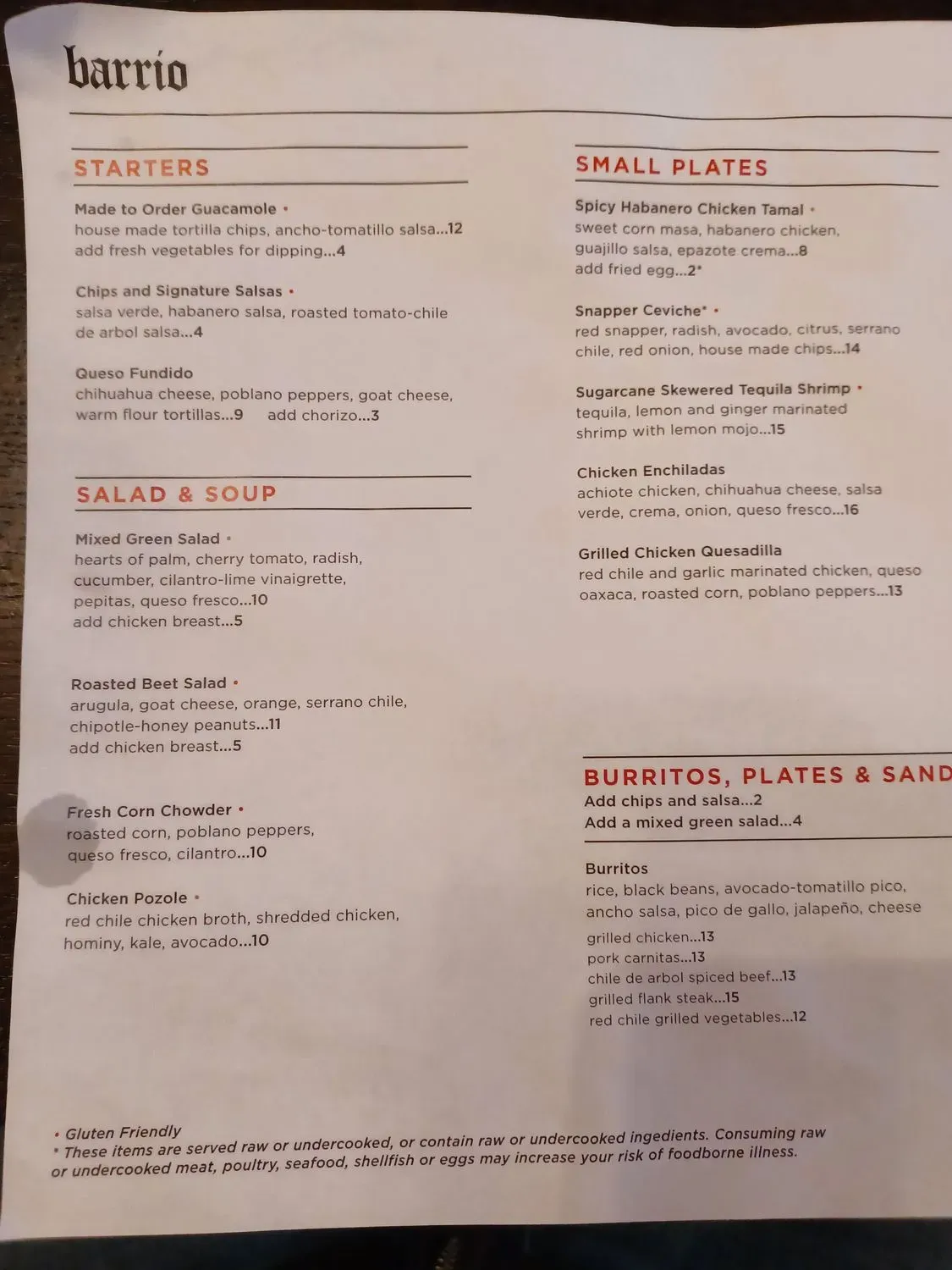 Menu 1