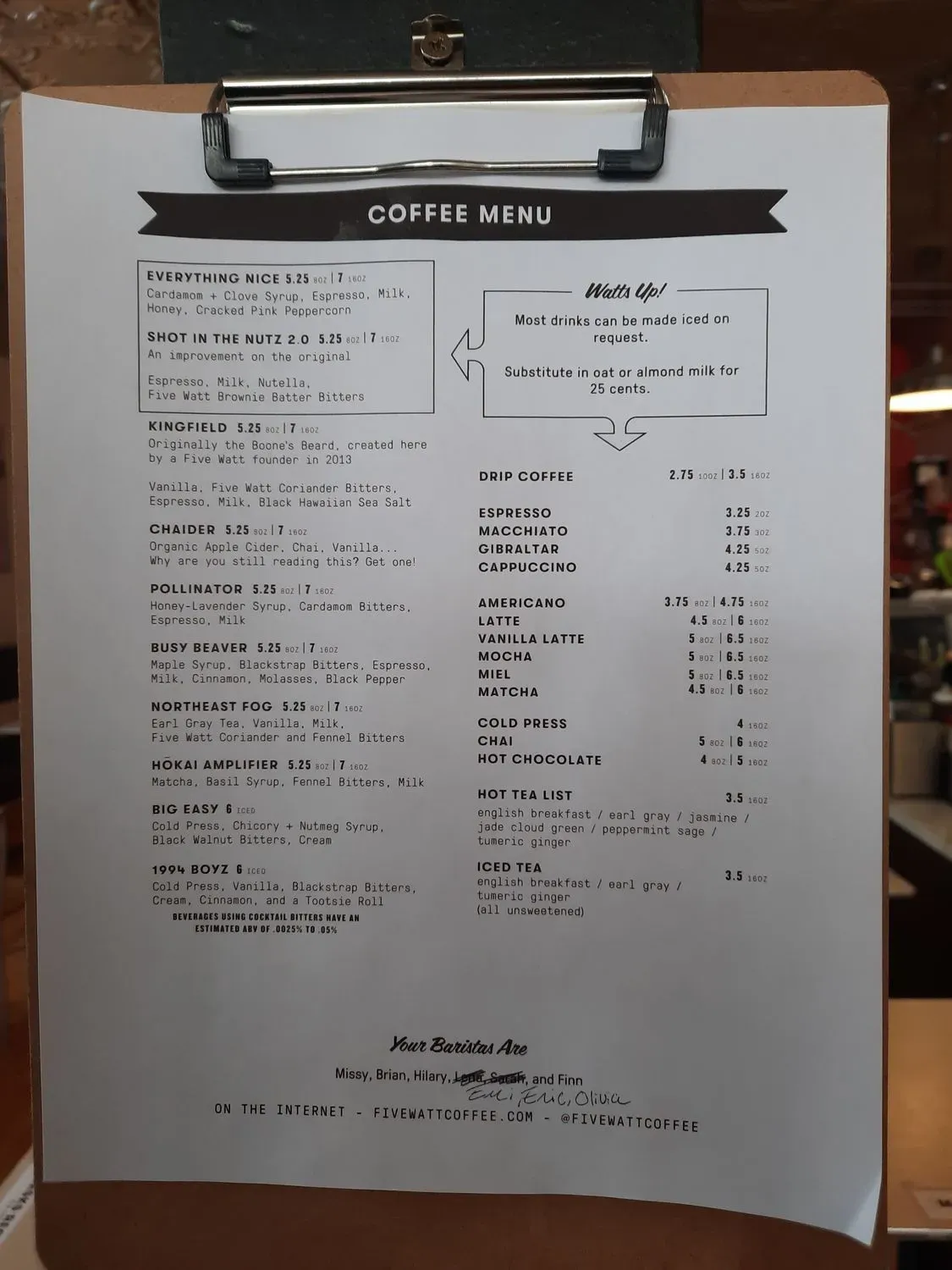 Menu 1