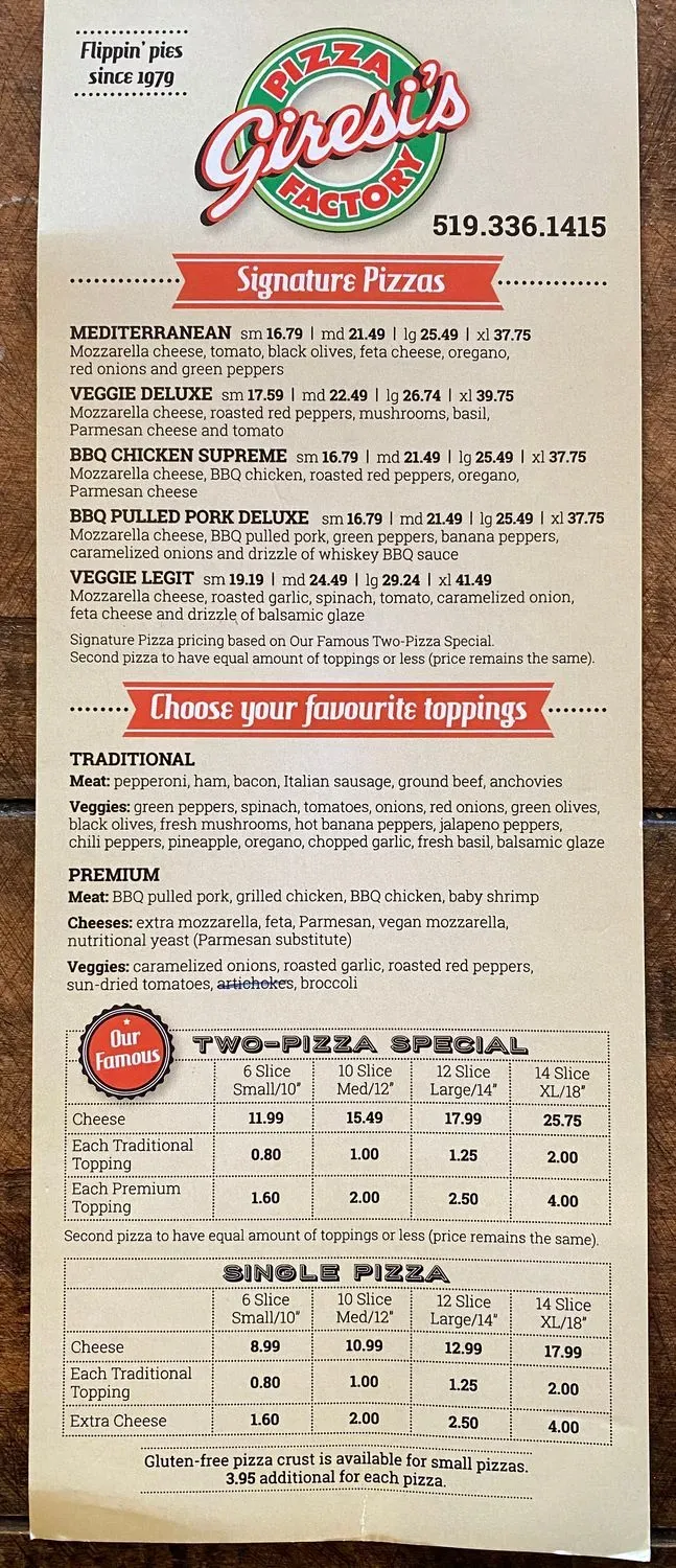 Menu 1