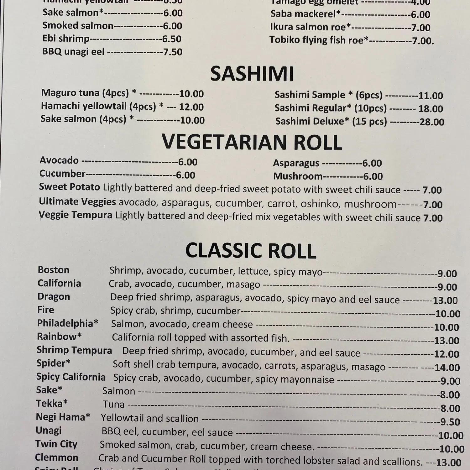 Menu 1