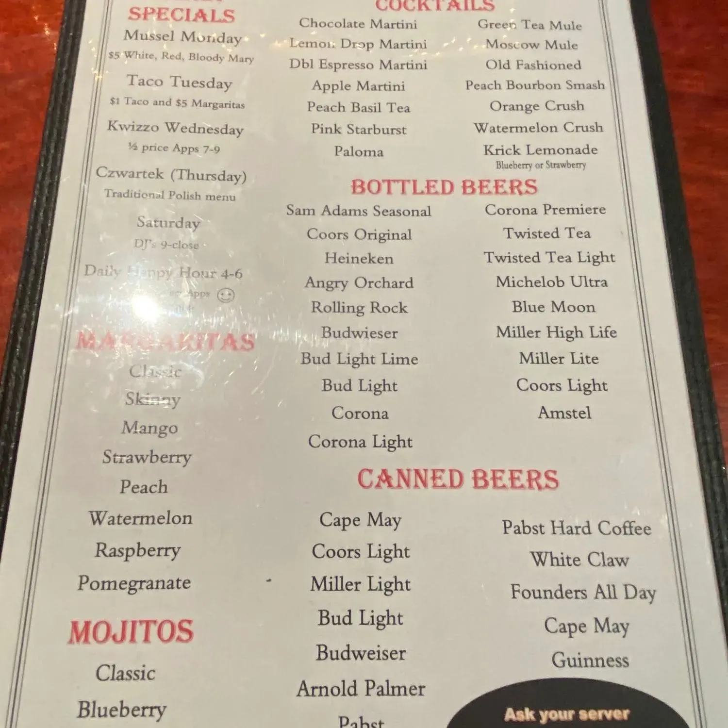 Menu 2