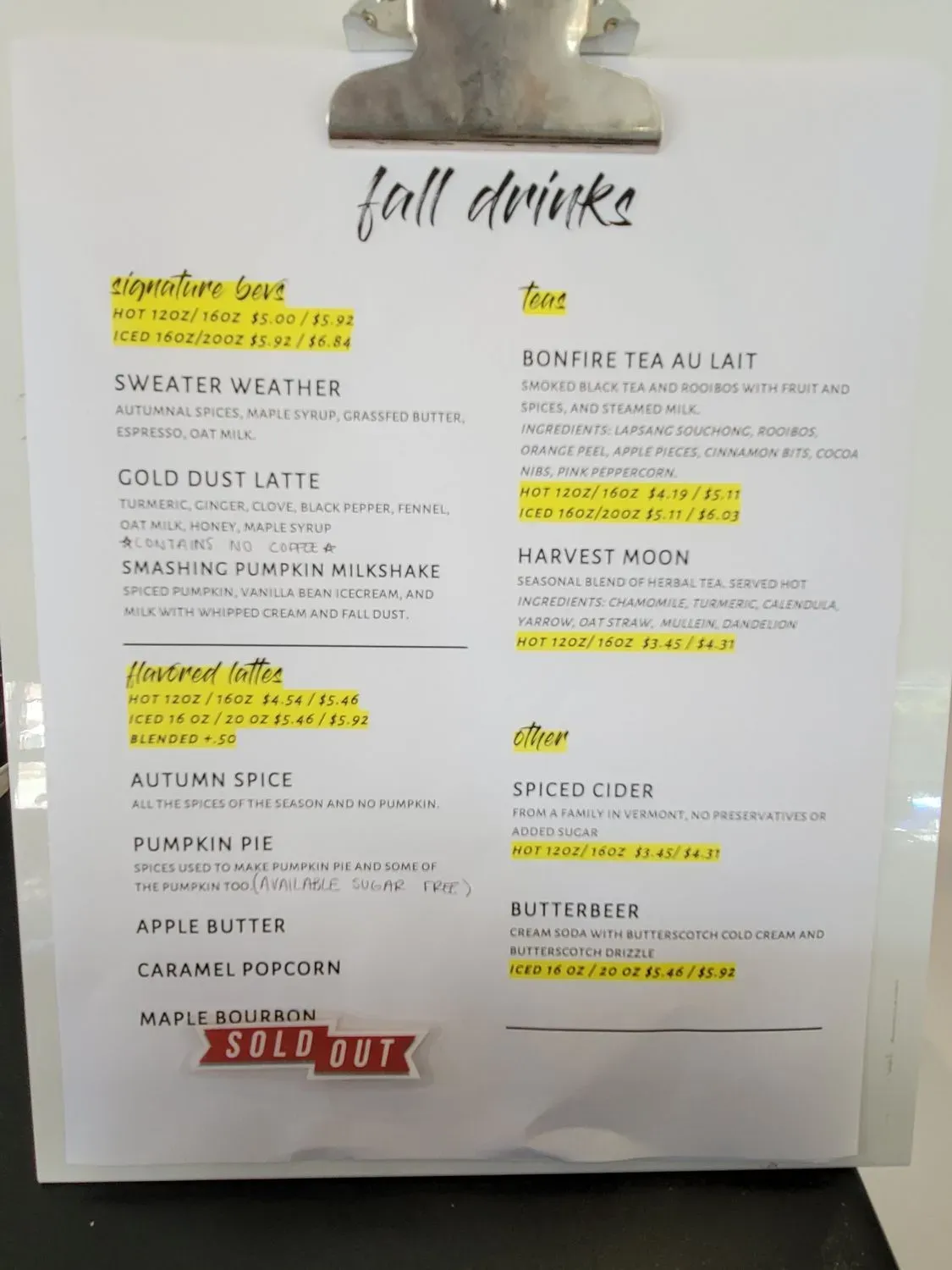 Menu 1