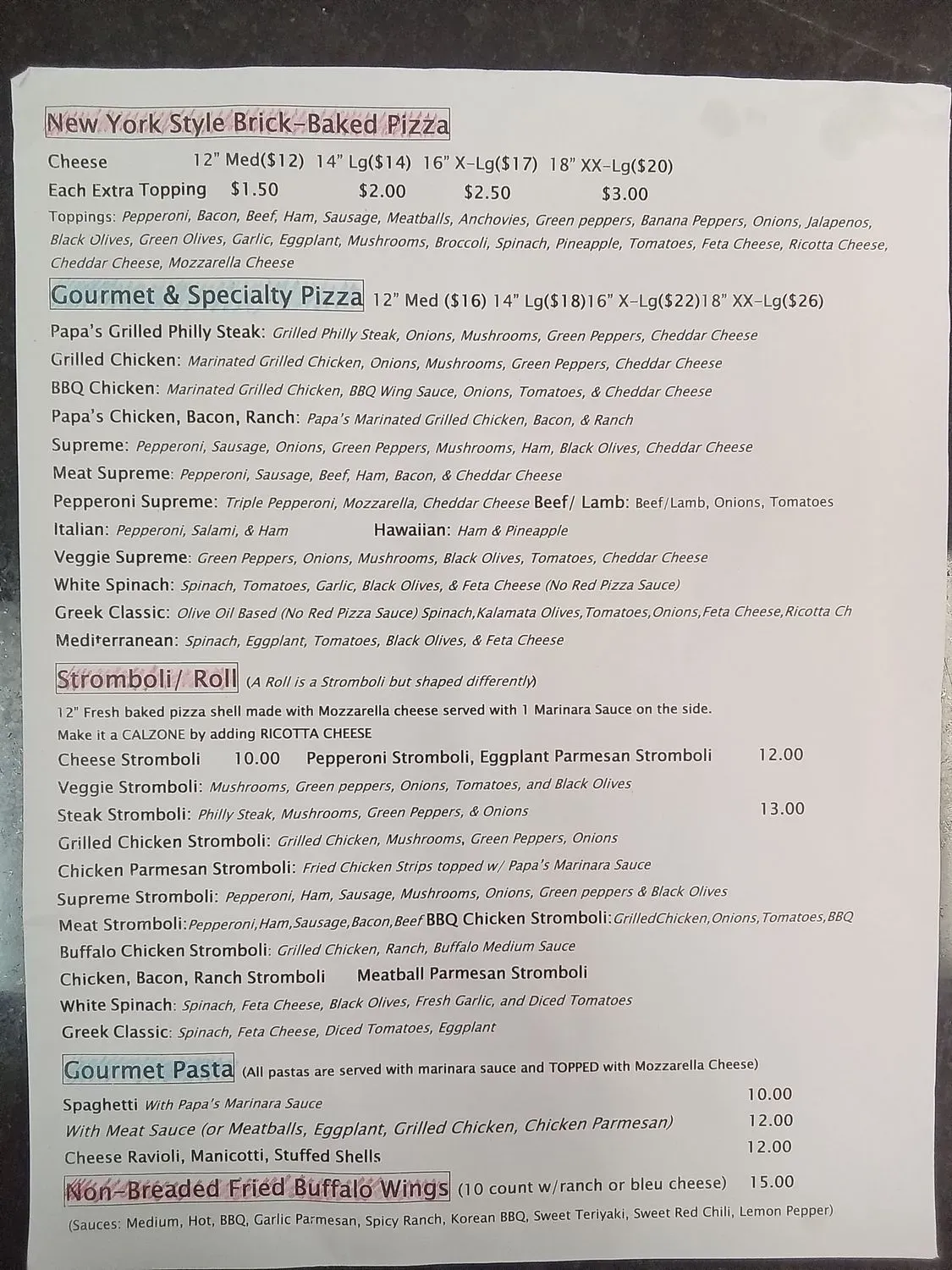 Menu 1