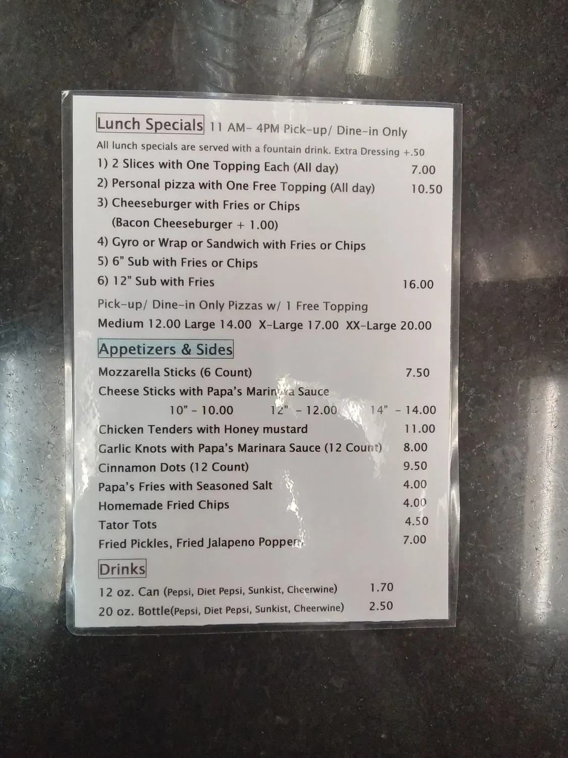 Menu 3