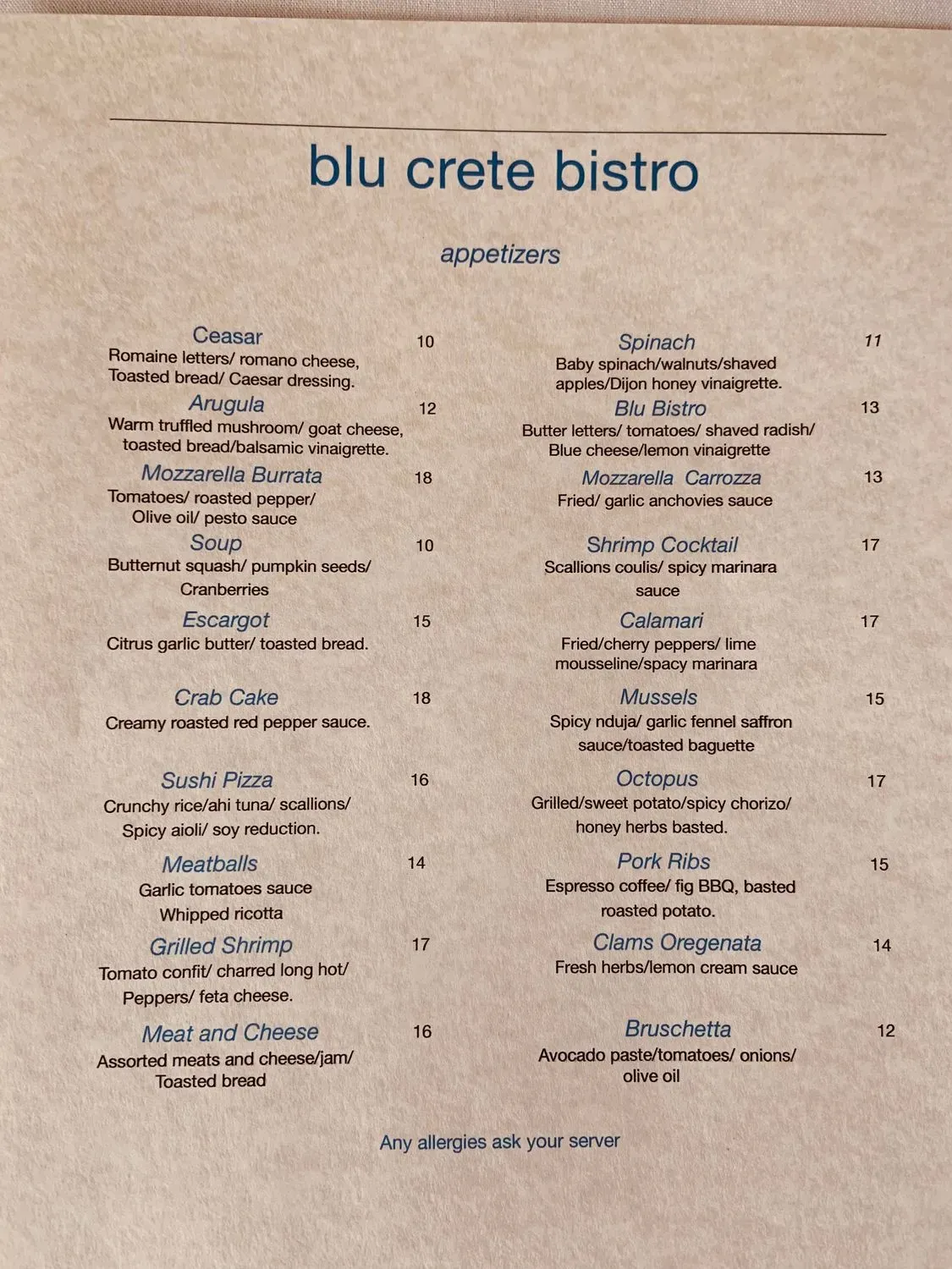 Menu 1