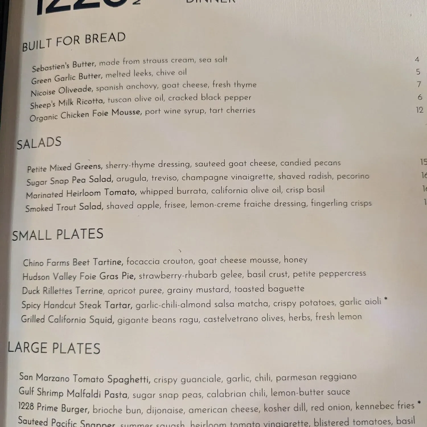 Menu 1