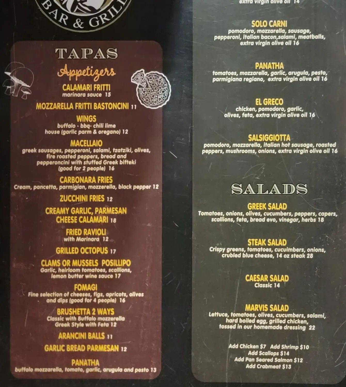 Menu 1