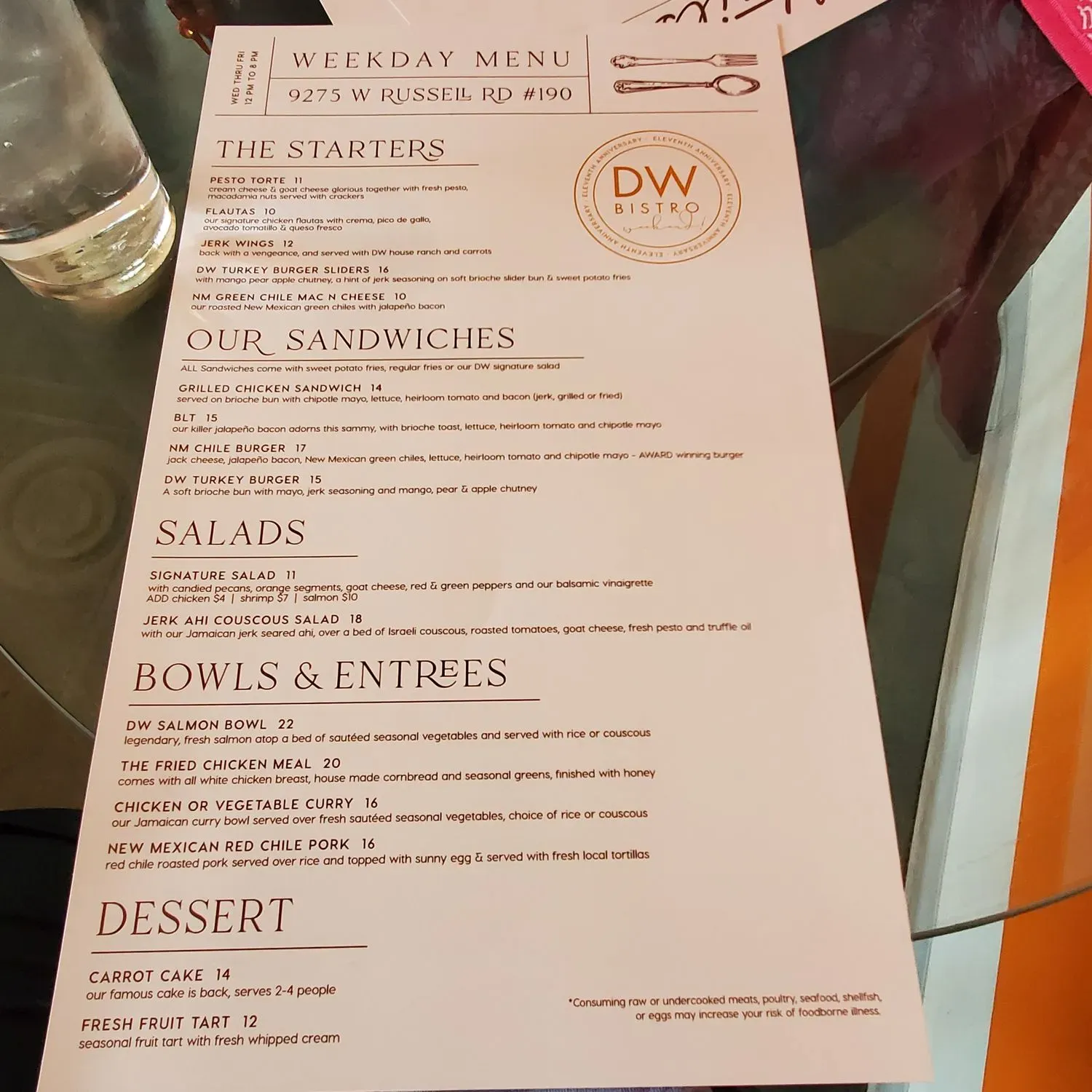 Menu 1