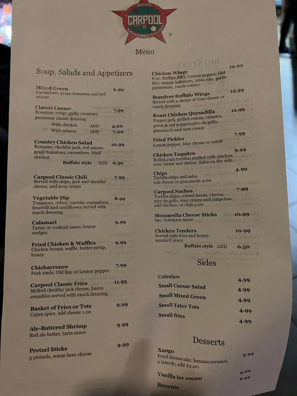 Menu 1